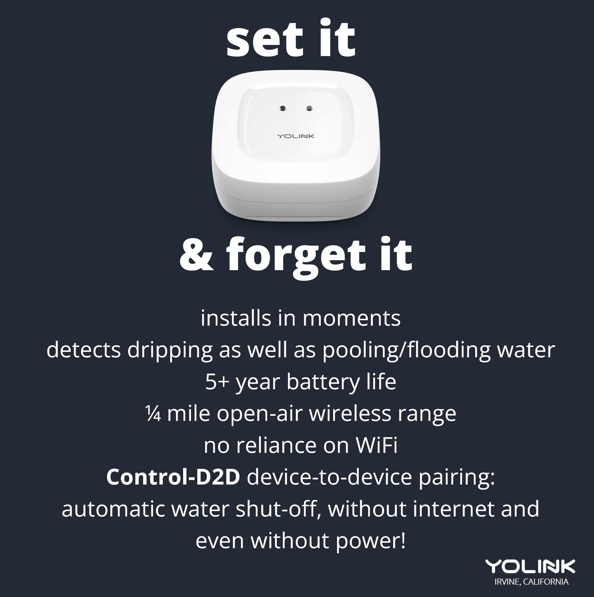 YoLink Smart Home Starter Kit: Hub & Water Leak Sensor 4-Pack, SMS/Text, Email & Push Notifications, LoRa Up to 1/4 Mile Open-Air Range, w/Alexa, IFTTT, Home Assistant - Image 7