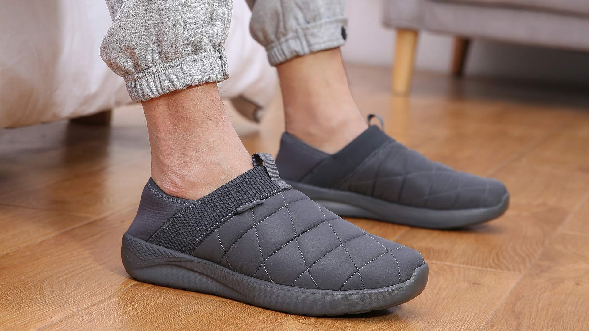 KUBUA Slippers for Men and Womens Indoor House Shoes Plush Slip on Outdoor Garden Loafers - Image 7