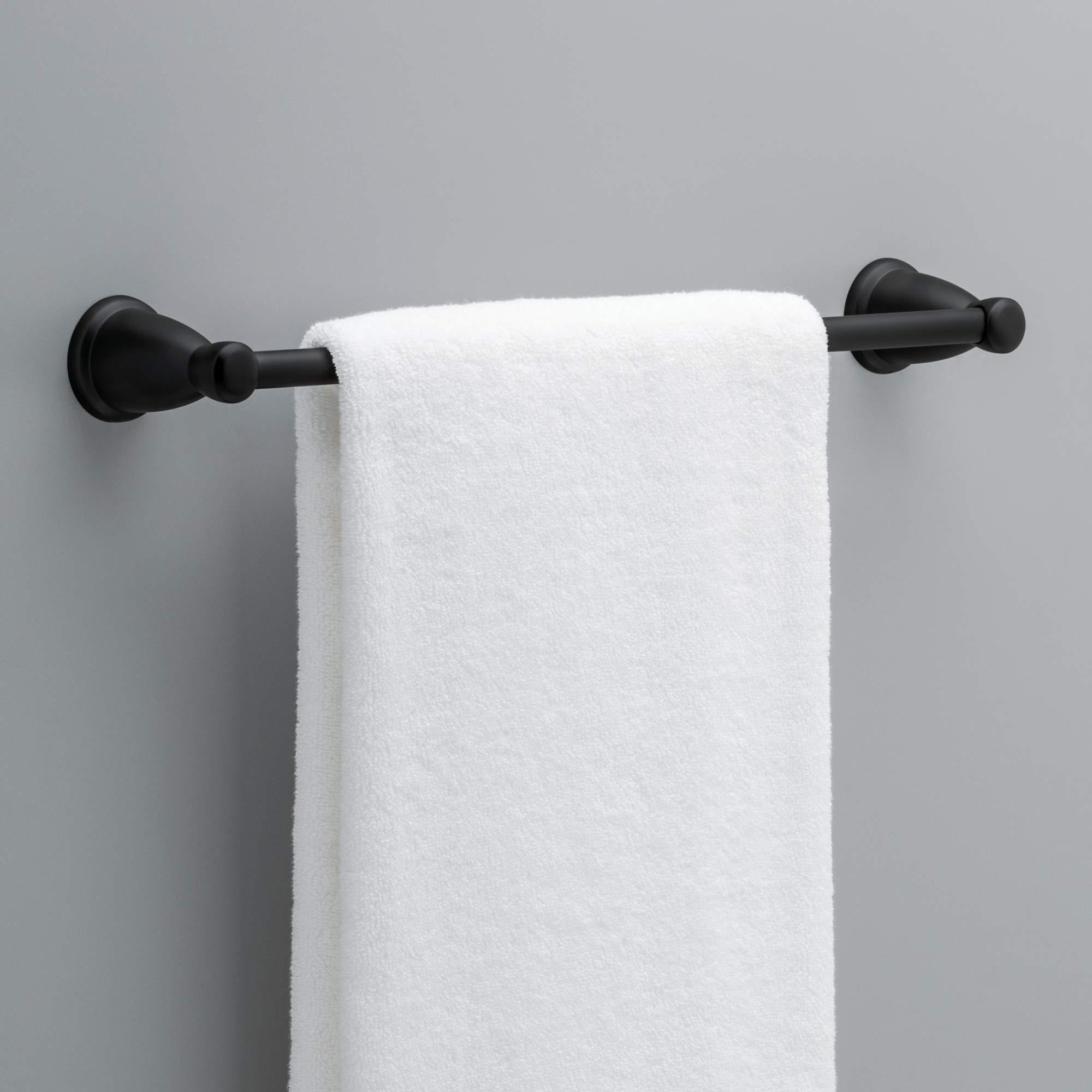 Franklin Brass Kinla (5-Pack) Bathroom Set Matte Black 18" and 24" Towel Bar Racks,Toilet Paper Holder, Hand Towel Holder, Hook | Bathroom Accessory Set Towel Holder 5-Piece Hardware Set KIN5PC-MB - Image 2