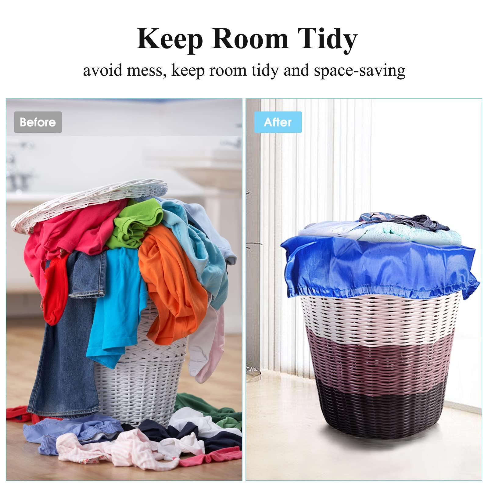 OTraki 28 x 45 inch Extra Large Laundry Bag 2 Pack Drawstring Laundry Hamper Bag Heavy Duty Dirty Clothes Bag Washable Organizer Storage for Camp Home Dorm Hotel Laundromat Blue - Image 7
