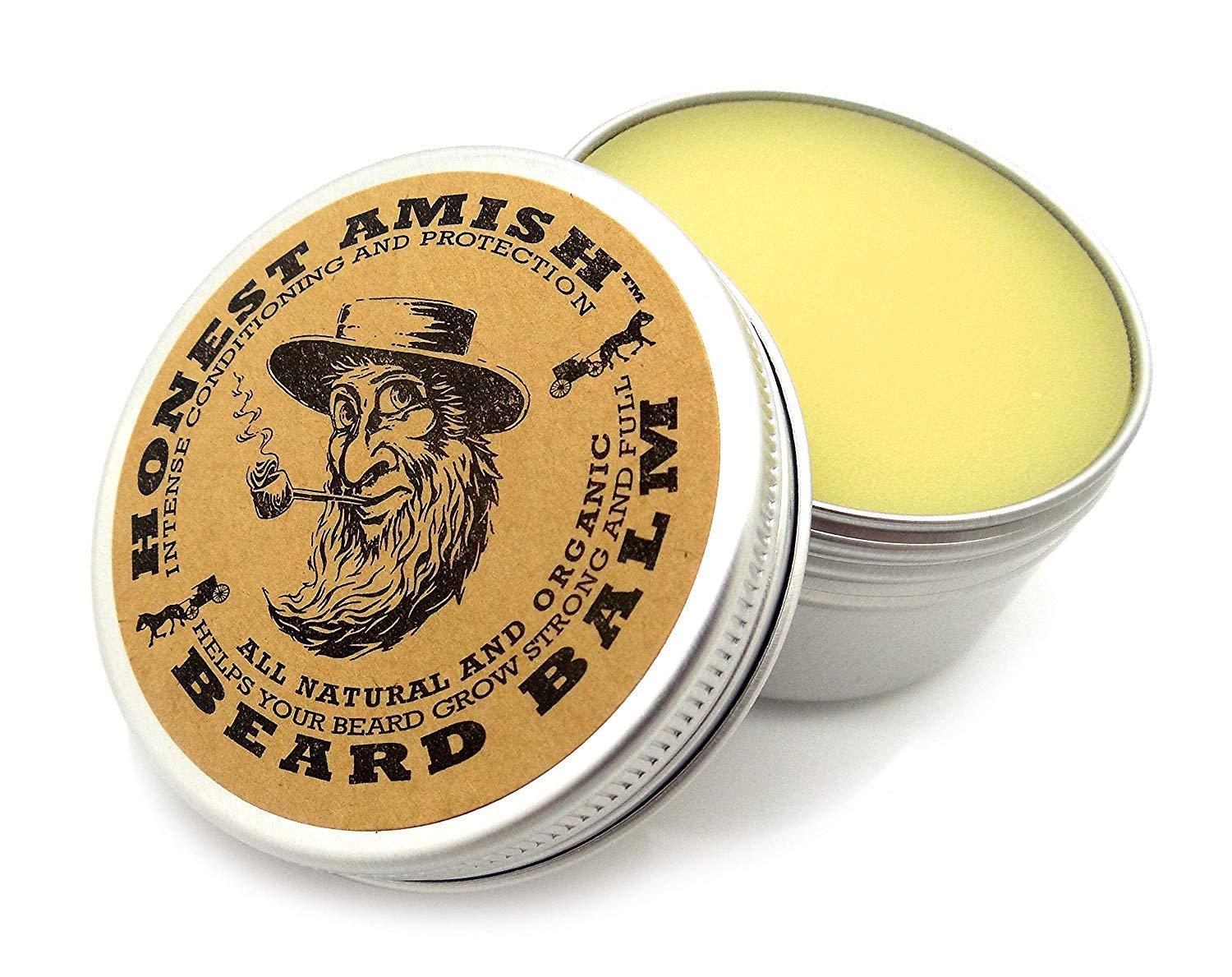 Honest Amish Beard Balm Leave-in Conditioner - Made with only Natural and Organic Ingredients - 2 Ounce Tin - Image 4