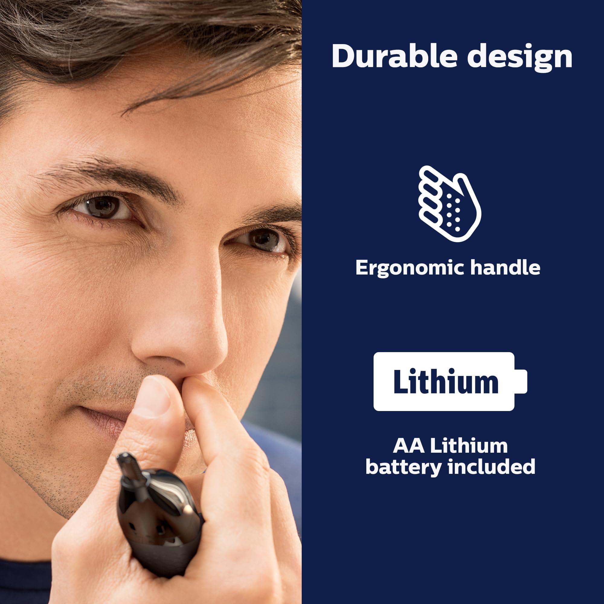 Philips Norelco Nose Trimmer 5000 for Nose, Ears, Eyebrows Trimming Kit, NT5600/62 - Image 5