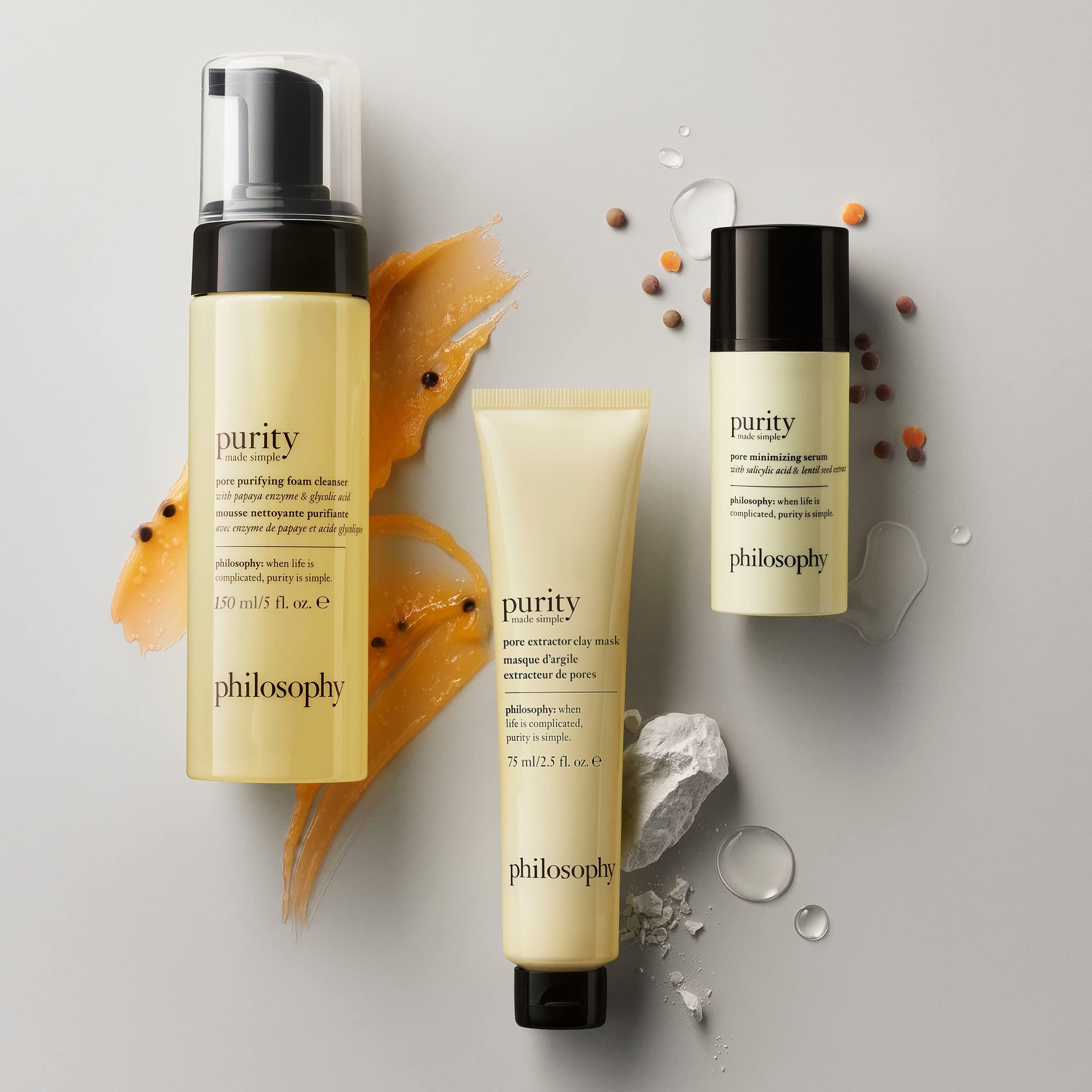 philosophy purity made simple pore extractor clay face mask - with purifying white kaolin clay, salicylic acid & natural exfoliants – removes impurities and reduces the appearance of pores - Image 6