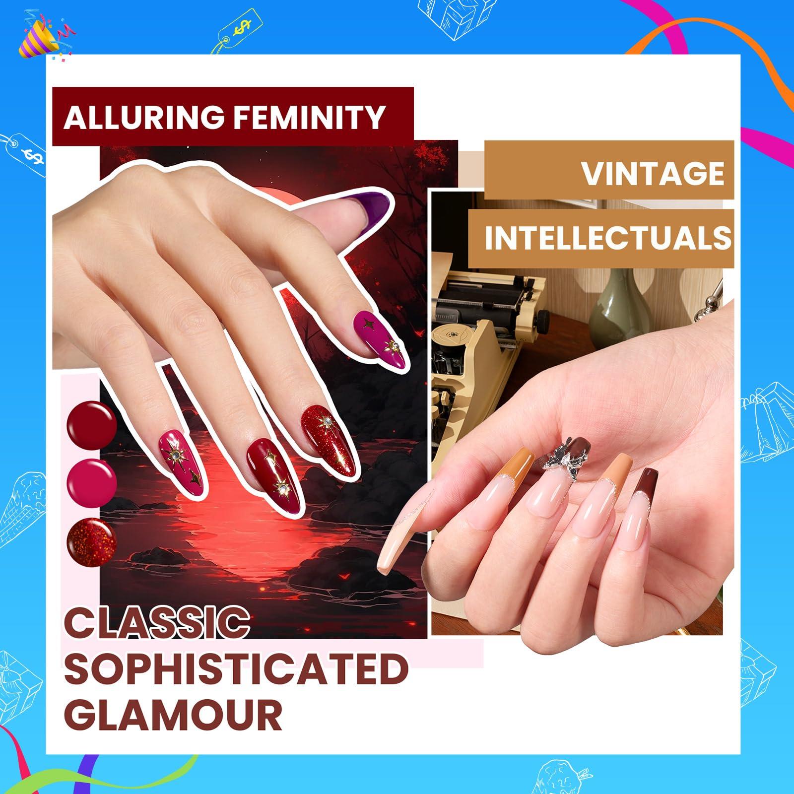 Beetles 110 PCS Gel Nail Polish Set, 100 Colors Infinite Inspiration All Season Red Brown Green Black Gel Polish with 5Pcs Base Top Coat Soak off UV Gel for Manicure Lovers DIY at Home Gifts for Women - Image 5