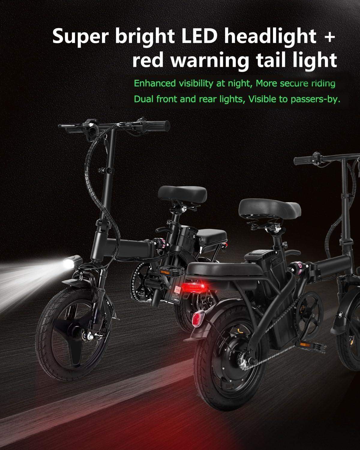 Setohet Universe Electric Bike for Adults,Folding Ebike for Mountain/Commue, Adult Electric Bicycle with 5 Speed Level, 3 Pedal-Assist Levels - Image 4