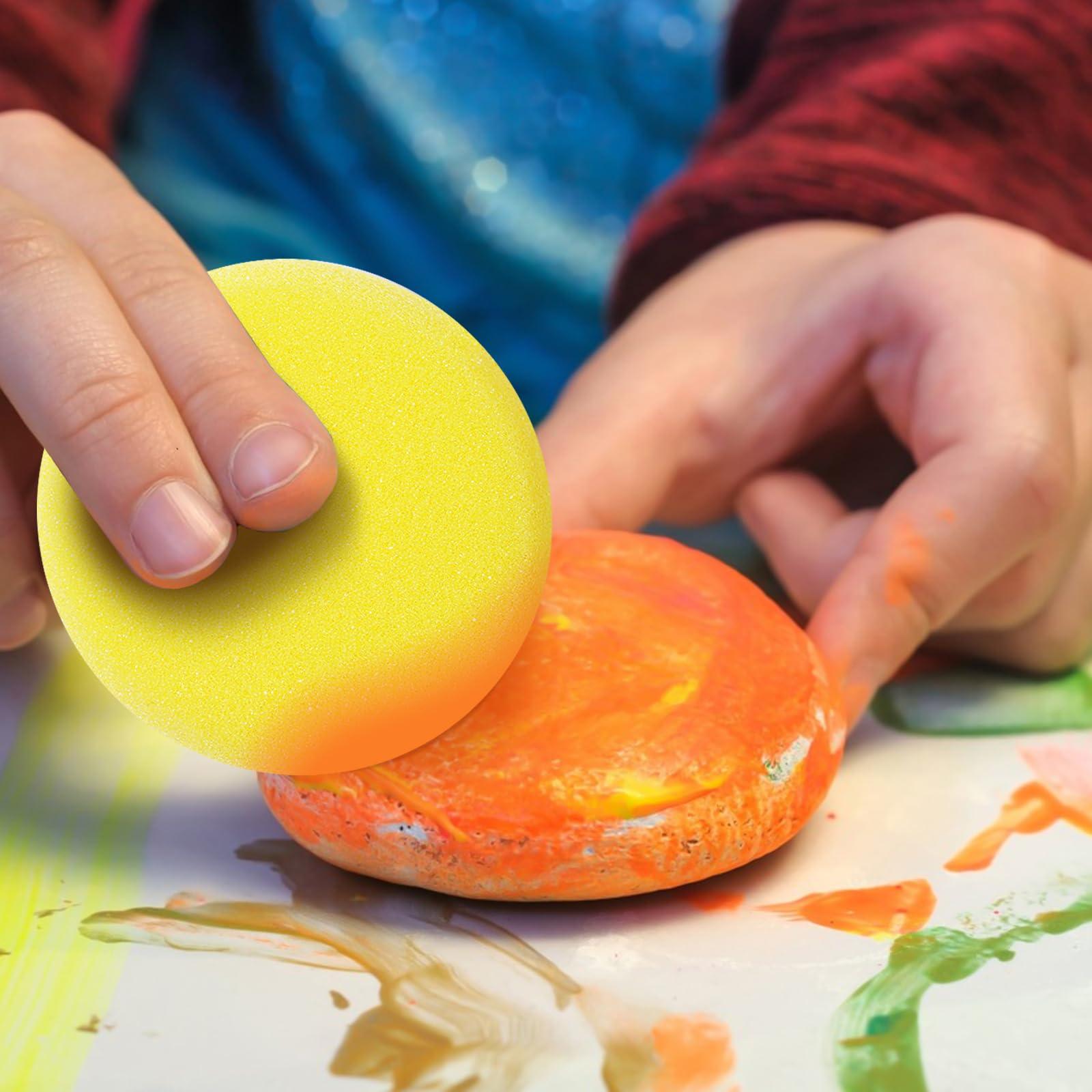 Hapy Shop 24 Pack Round Painting Sponge Synthetic Artist Sponges Ceramic Sponges for Painting, Crafts, Ceramics, Household Use and More, 2.8 Inch - Image 7