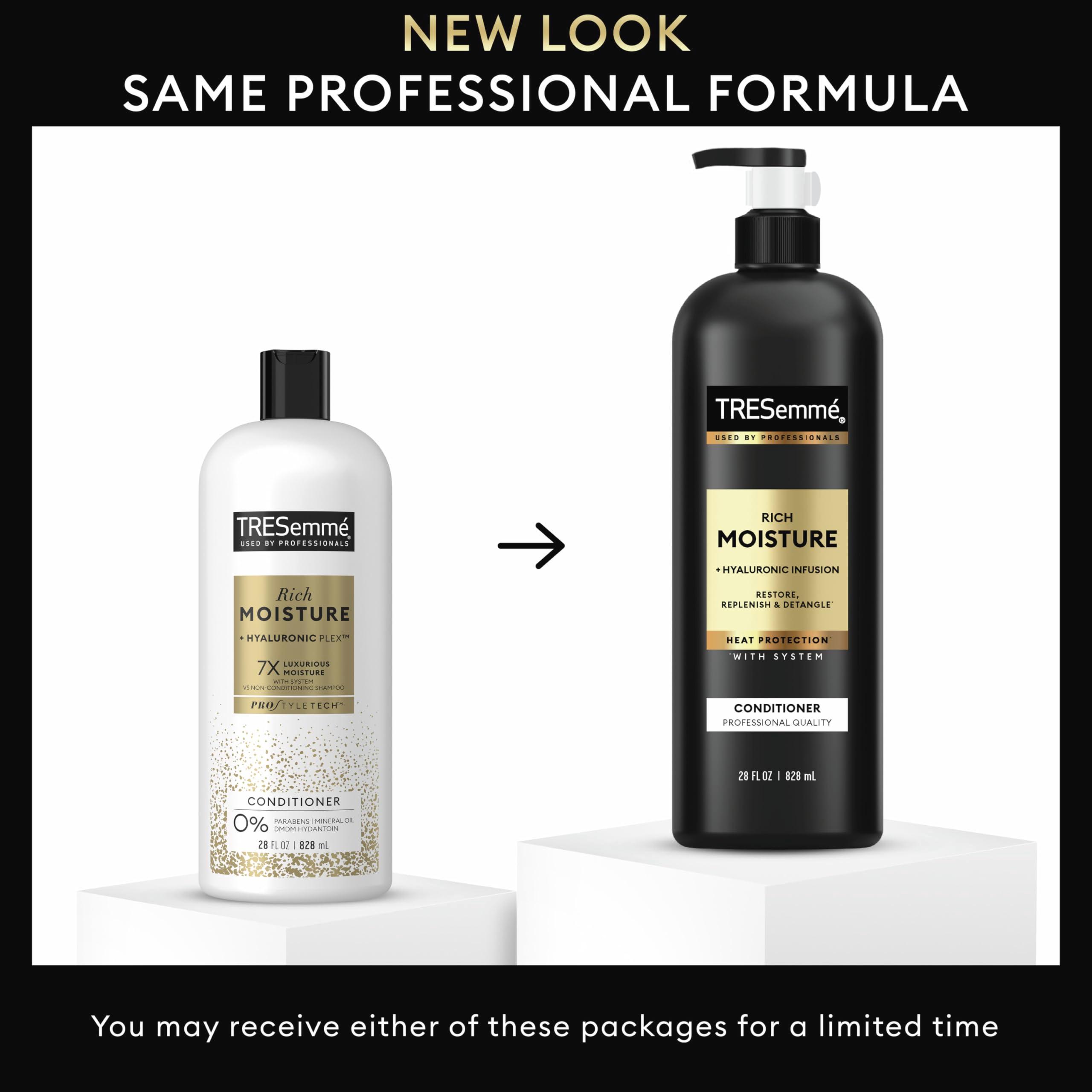 TRESemmé Moisture Rich Hydrating Conditioner 3 Count for Dry Hair Formulated With Pro Style Technology 28 Fl Oz - Image 3