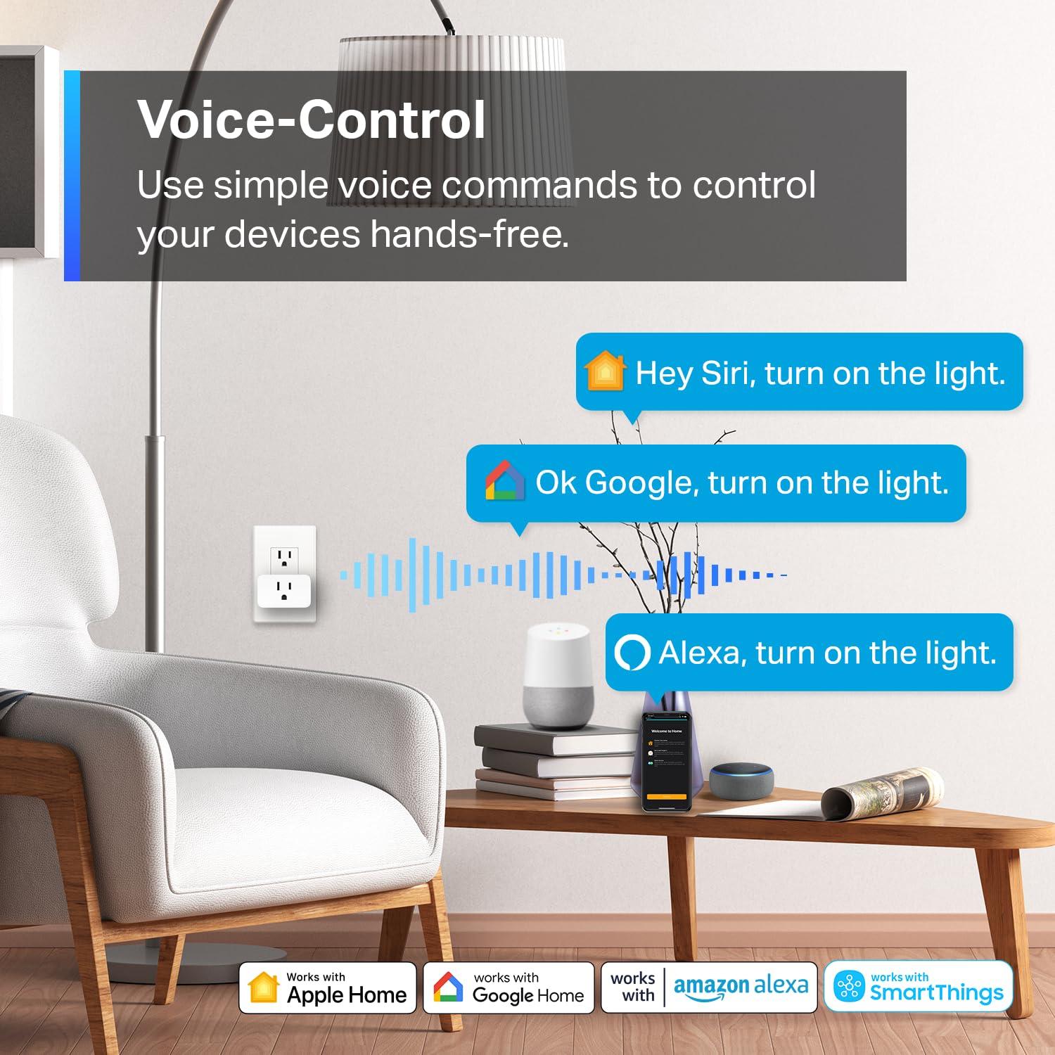 TP-Link Tapo Matter Supported Smart Plug Mini, Compact Design, 15A/1800W Max, Super Easy Setup, Works with Apple Home, Alexa & Google Home, UL Certified, 2.4G Wi-Fi Only, White, Tapo P125M(3-Pack) - Image 7