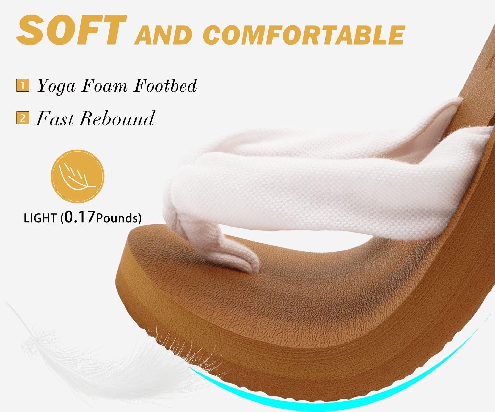 KuaiLu Flip Flops for Women with Arch Support Yoga Mat Comfortable Summer Beach Walking Thong Cushion Sandals Slip On Indoor Outdoor - Image 3