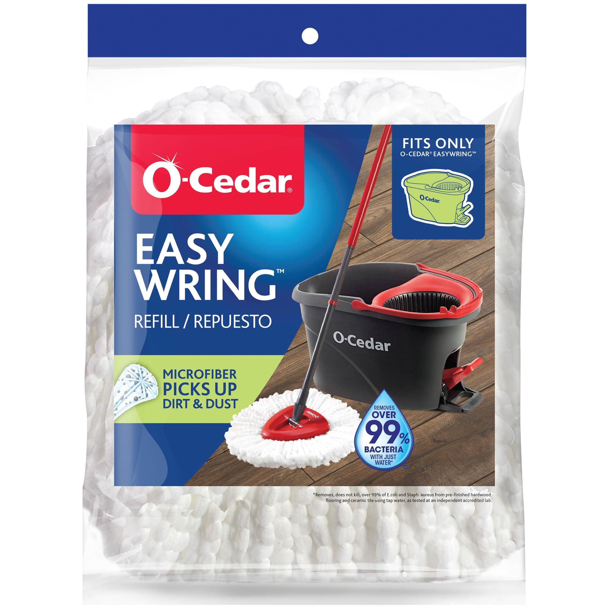 O-Cedar EasyWring Spin Mop Microfiber Refill, White Packaging May Vary