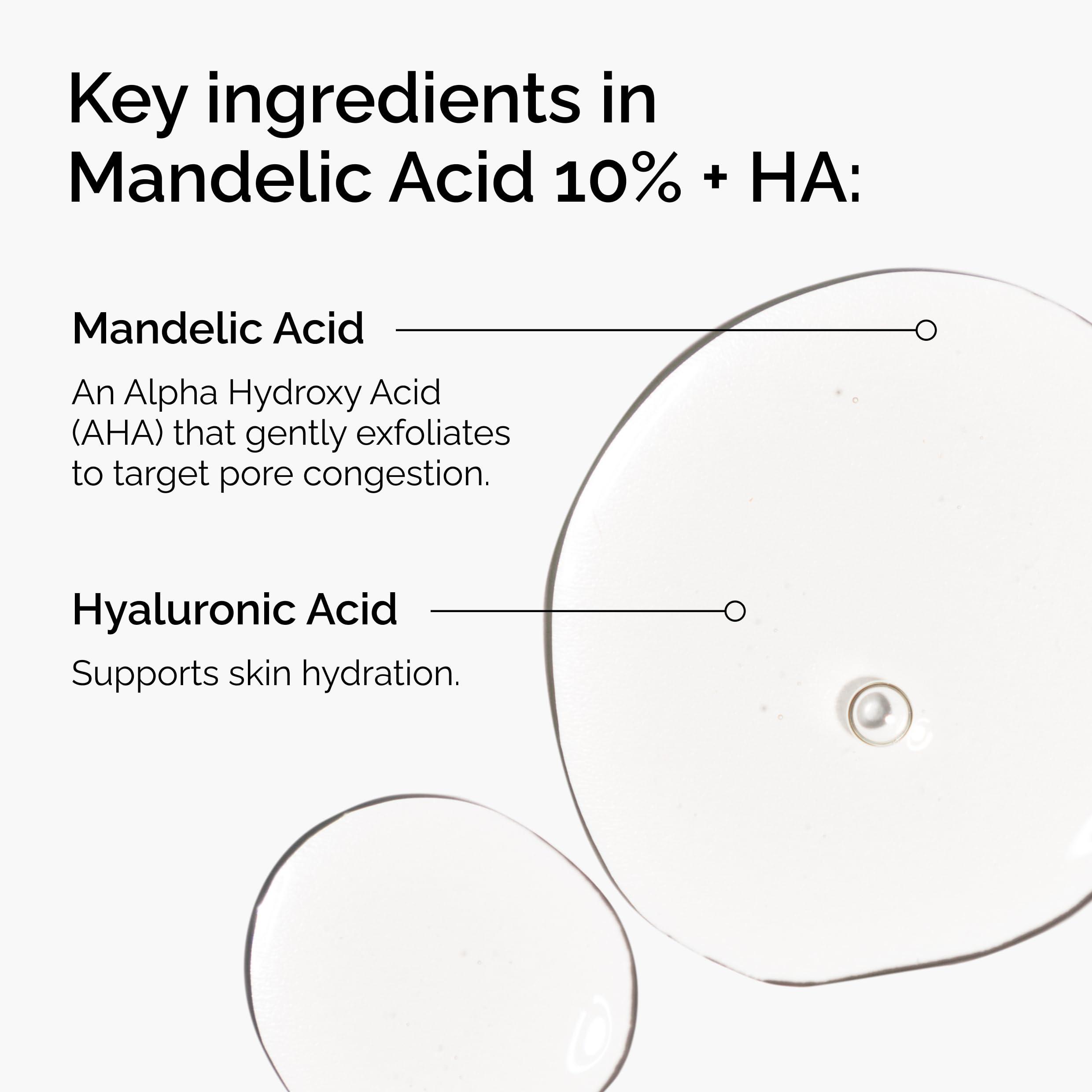 The Ordinary Mandelic Acid 10% + Hyaluronic Acid, Gentle Exfoliating Serum for Clarity and Hydration, 1 Fl Oz - Image 2