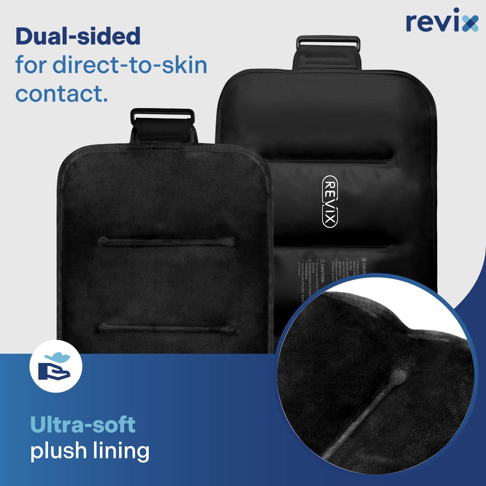 REVIX Large Ice Packs Wrap for Hip, Knee, Leg, Shoulder, Back, Reusable Gel Cold Pack for Injuries, Joint and Muscle Discomfort Relief, Black - Image 4