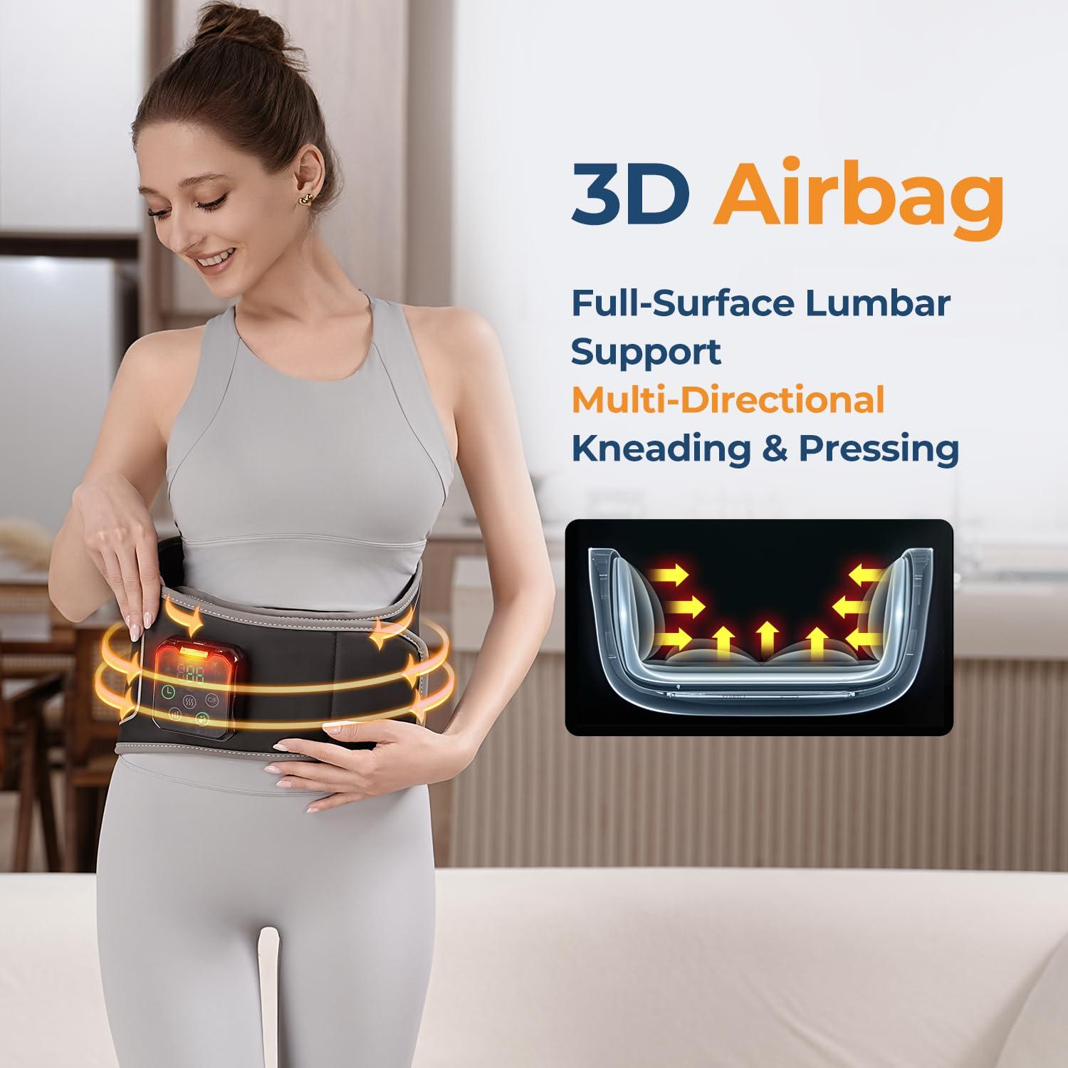 Heating pad for Back Pain Relief, 60” Large Portable Lower Back Massager with 3 Vibration and 4 Heat, Heated Back Brace Gifts for Family Men Women - Image 5