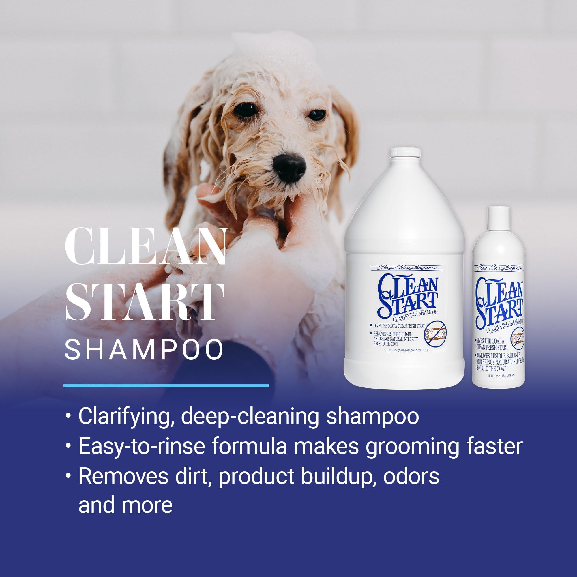 Chris Christensen Clean Start Dog Shampoo, Groom Like a Professional, Pro-Vitamin Deep Cleansing Formula, Preserves Natural Oils, Removes Build Up from Other conditioners, All Coat Types, Made in USA - Image 2