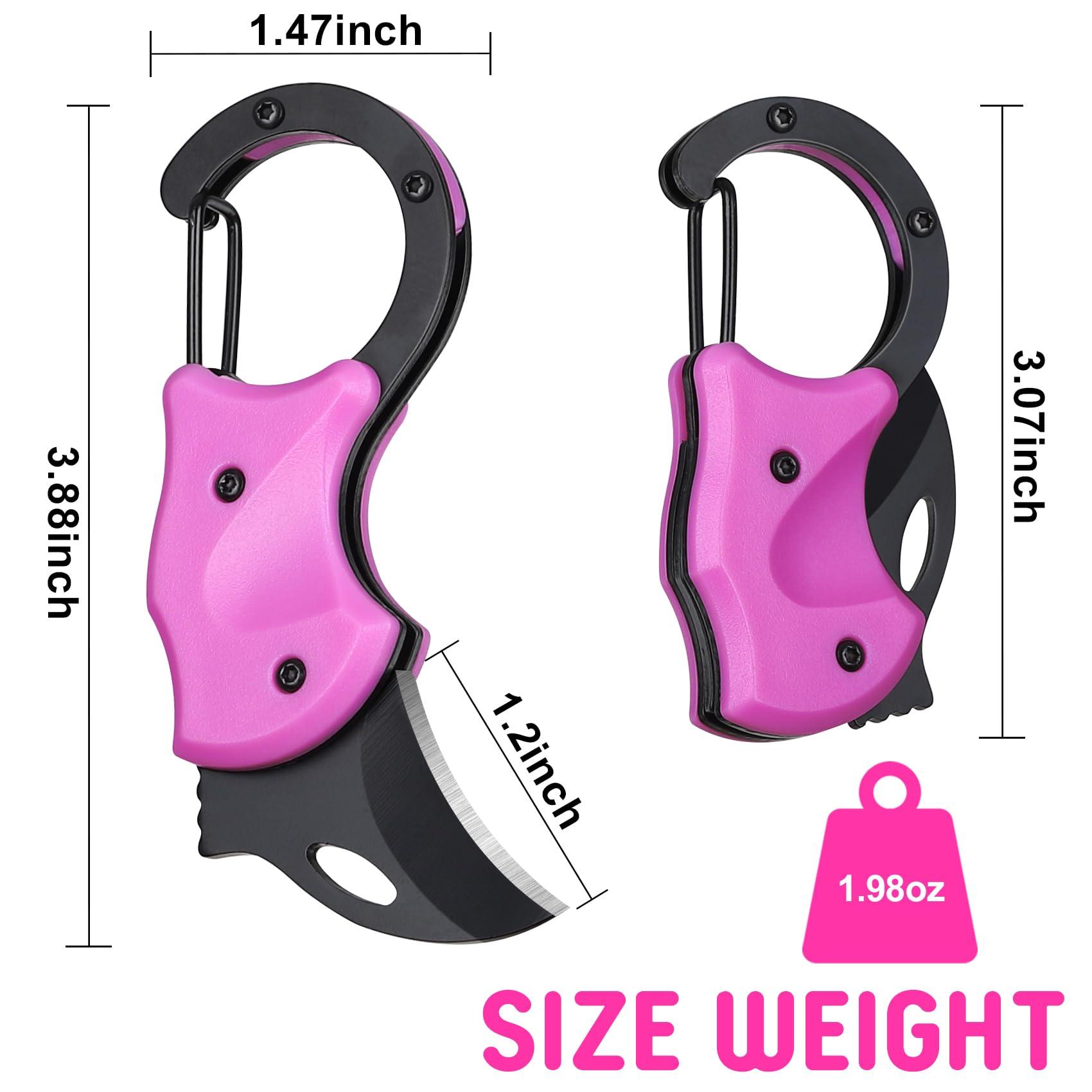 ZAVIT Womens Gifts for Mothers Day, Keychain with Box Cutter Pocket Knife, Christmas Stocking Stuffers for Women Mom, Birthday Gifts Idea for Mom Wife, EDC Gadgets for Everyday Carry, P-ink - Image 2
