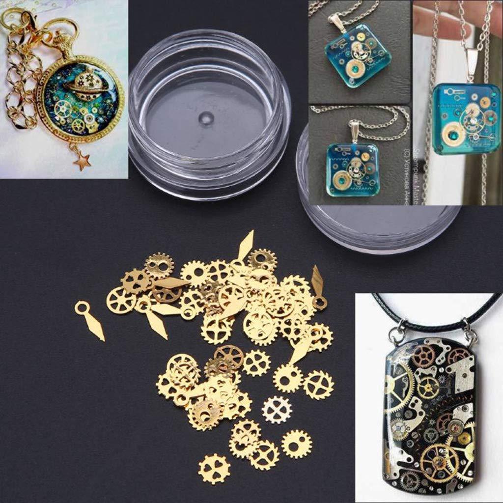 Ankexin 2 Box Mixed Steampunk Cogs Gear Charm Resin Fill Acssories Craft Charm for Resin Casting Jewelry Making Projects - Image 3