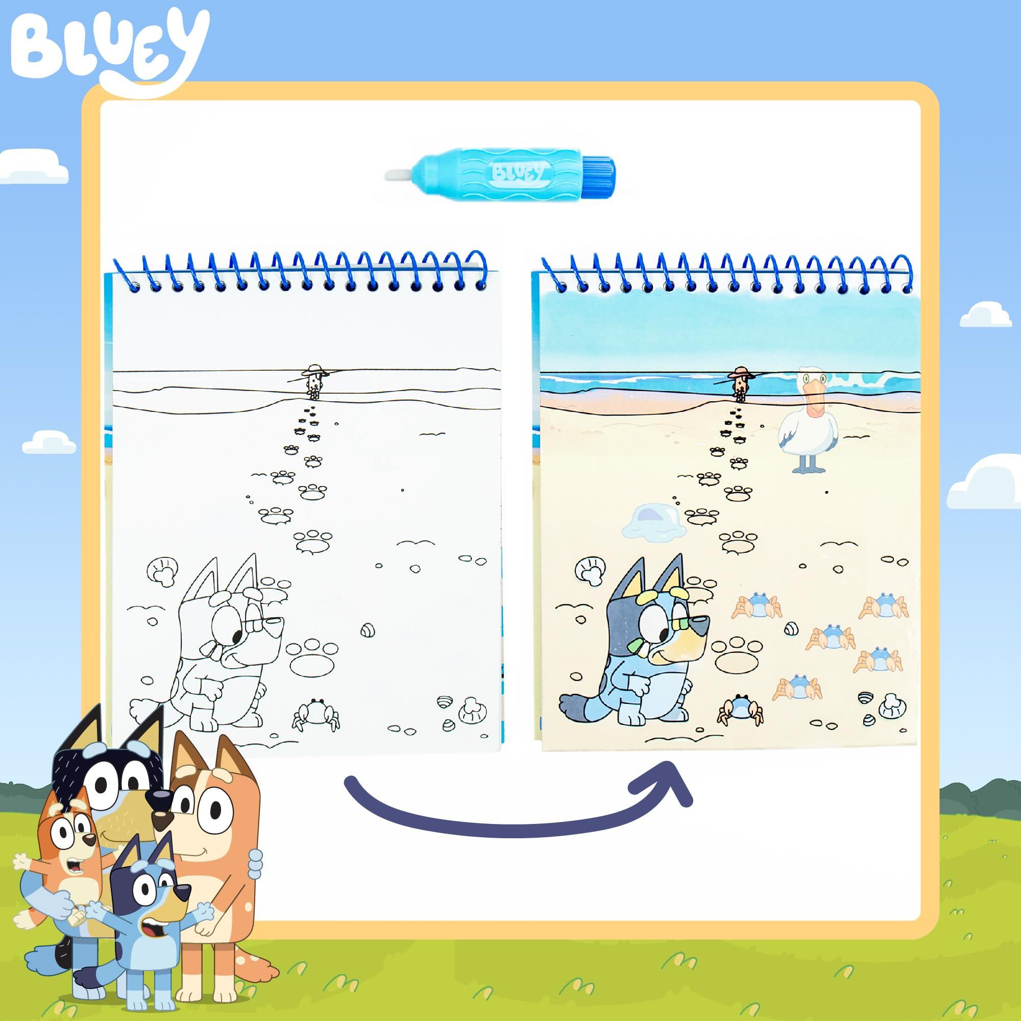 Horizon Group USA Bluey Aqua Art - Reusable Water Reveal Activity Pages With Water Pen for No-Mess Drawing and Coloring - Image 4
