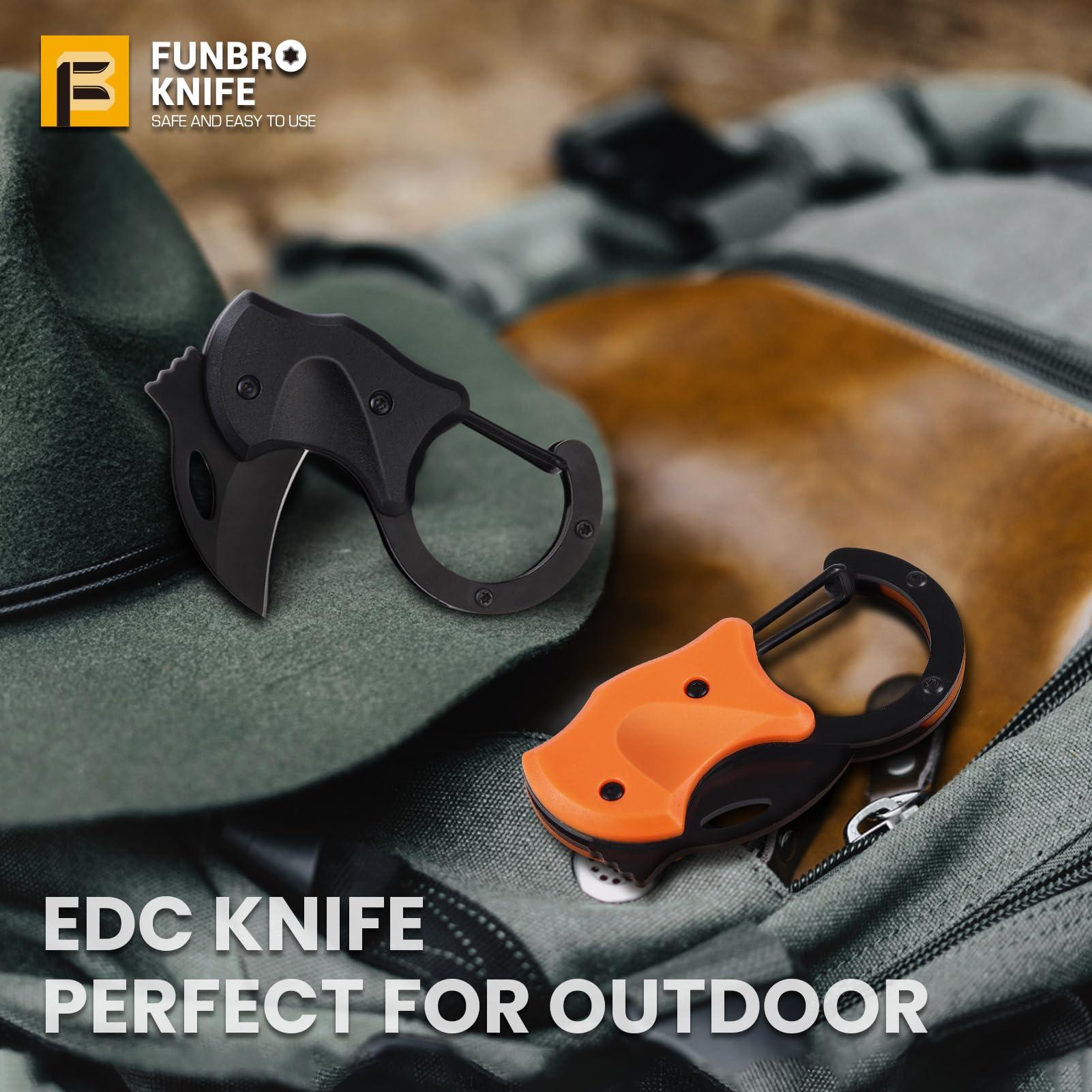 FUNBRO Small Pocket Knife Gift for Men, Keychain Box Cutter with 1.34inch Blade, Mini Folding Knives EDC Gadgets for Everyday Carry, Stocking Stuffers Gift for Adults Men Him - Image 7