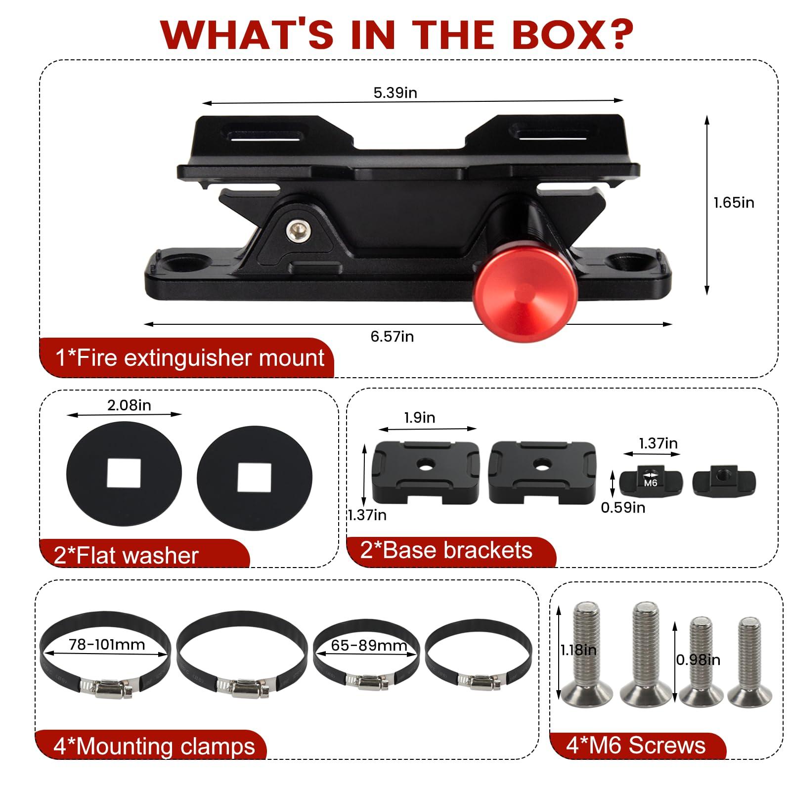 MOLLE Panel Fire Extinguisher Mount Kit-Quick Release Car Fire Extinguisher Mount Bracket for 1-2in Tactical Rigid MOLLE Panel Holes.Fire Extinguisher Holder Fits MOLLE Panels Accessories for Vehicle. - Image 8