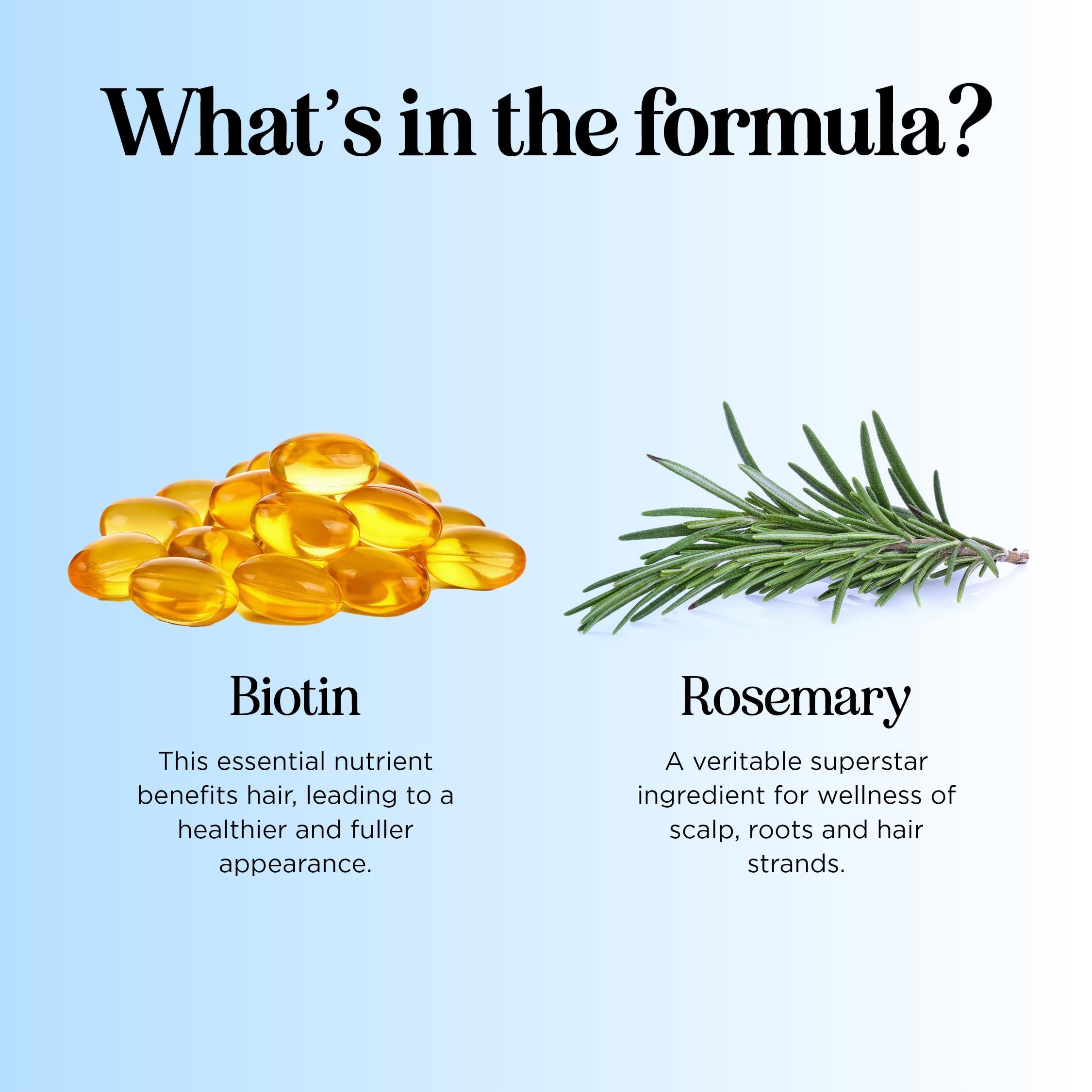 Rosemary and Biotin Shampoo for Thinning Hair - Vegan Volumizing Shampoo for Fine Hair with B Vitamins Argan Oil & Tea Tree Essential Oil - Paraben Silicone and Sulfate Free Vegan Formula (8 Fl Oz) - Image 5
