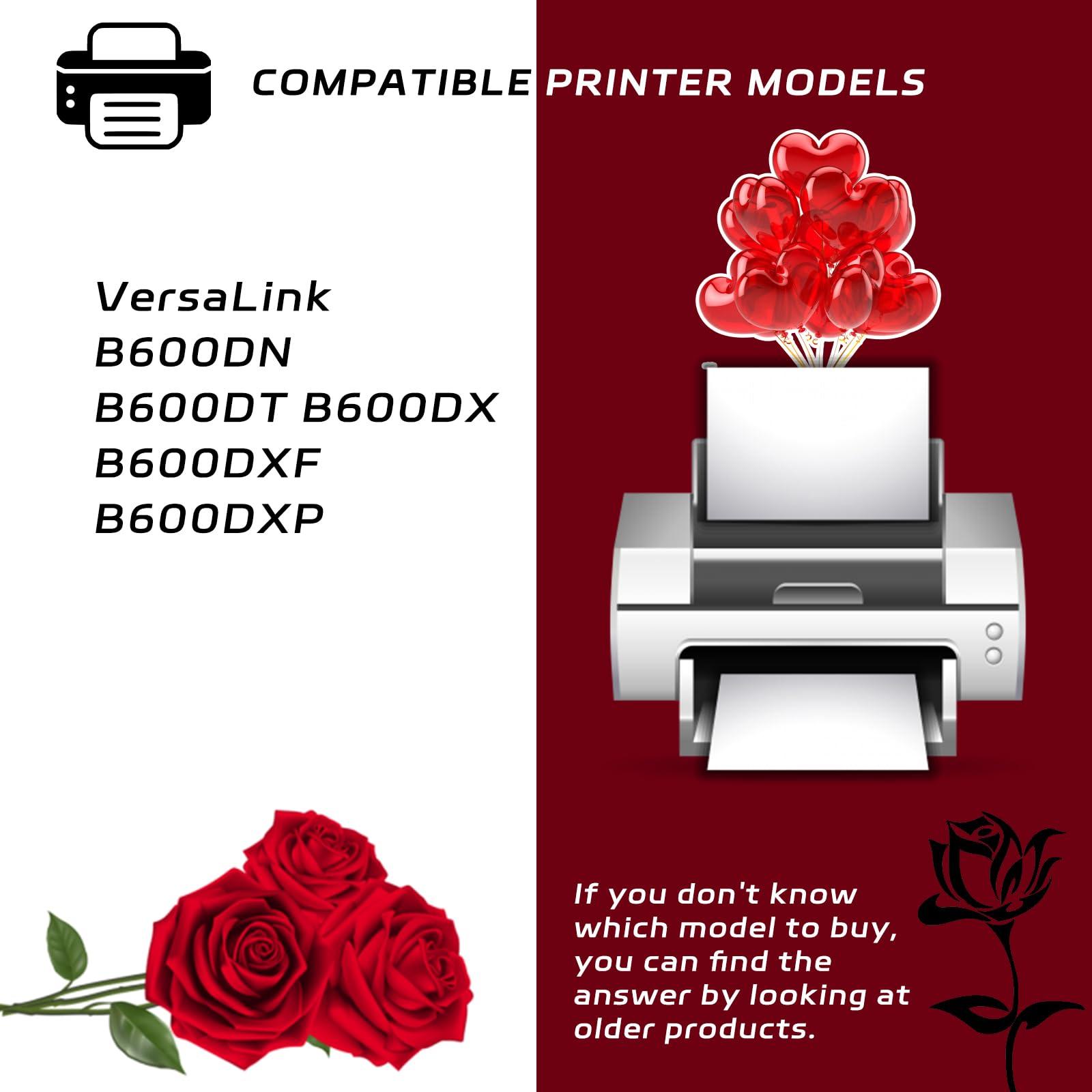 B600 Toner Cartridge Compatible for Xerox VersaLink B600DN B600DT B600DX B600DXF B600DXP Printers, with Chip, High Yield 26000 Pages, Clear Printing (Black) - Image 2