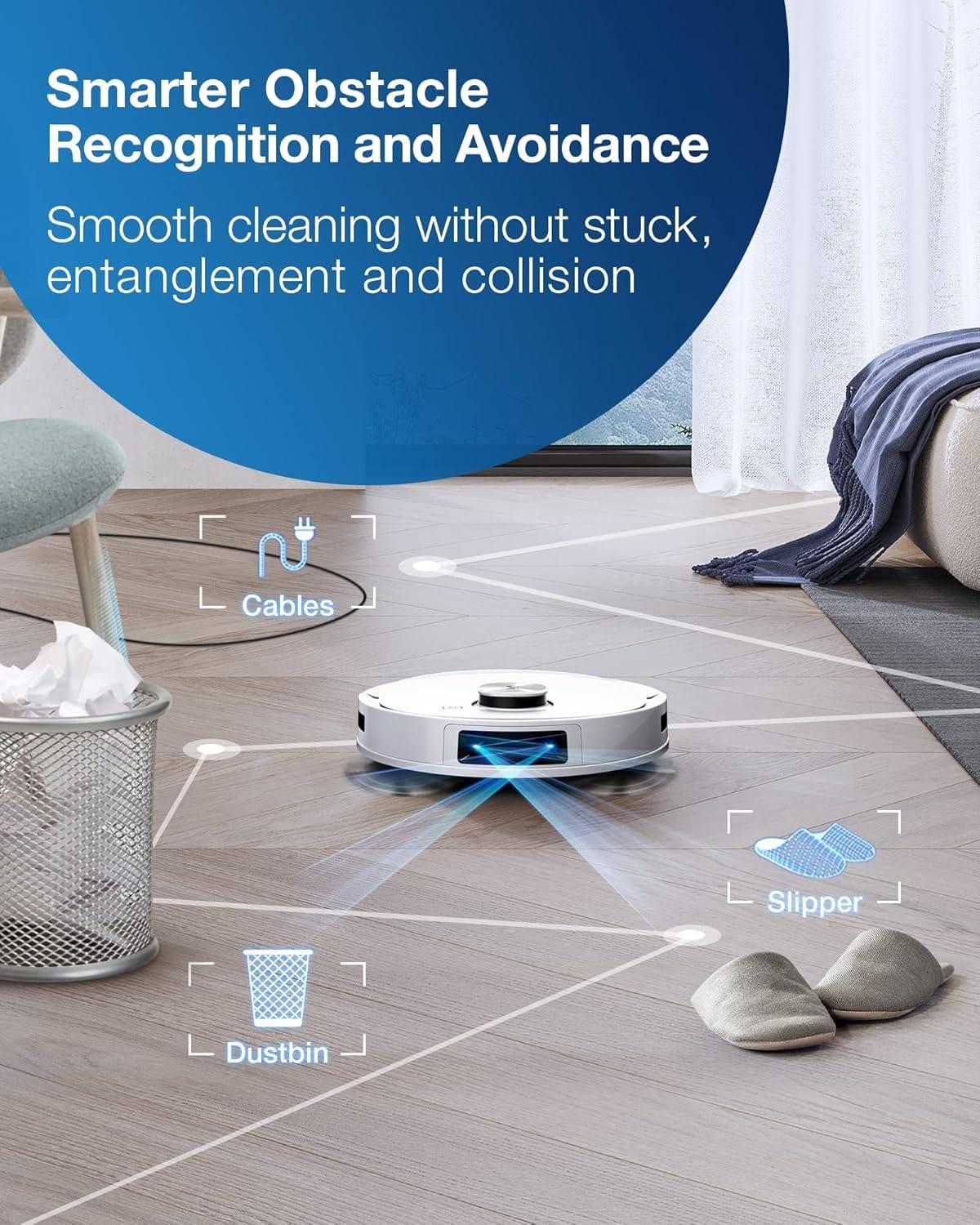ECOVACS DEEBOT TEO+ Robot Vacuum and Mop Combo with Auto-Empty Station, Precision Laser Mapping, 3D Maps, Oscillating Mopping, 3000Pa Suction, Hands-Free Cleaning for Up to 60 Days - Image 5