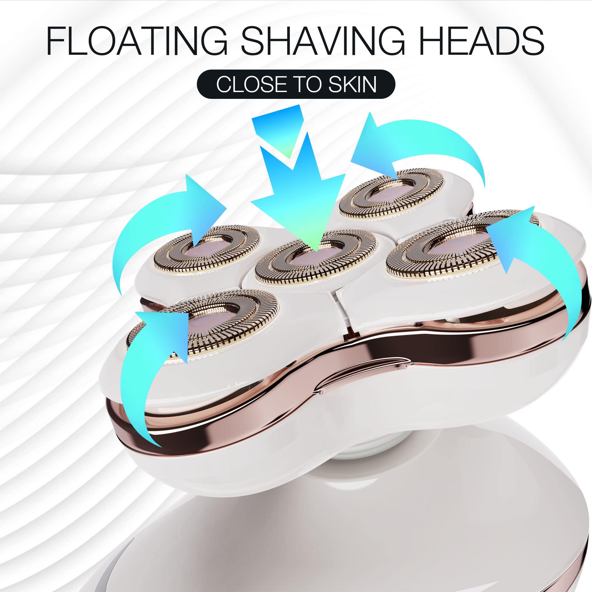 VIMC Electric Razors, Best Shaver, Rechargeable Trimmer with Detachable Head for Women's Legs, Bikini, Face, Lips Hairs, Cordless Wet Dry Facial Hair Removal for Women - Image 2