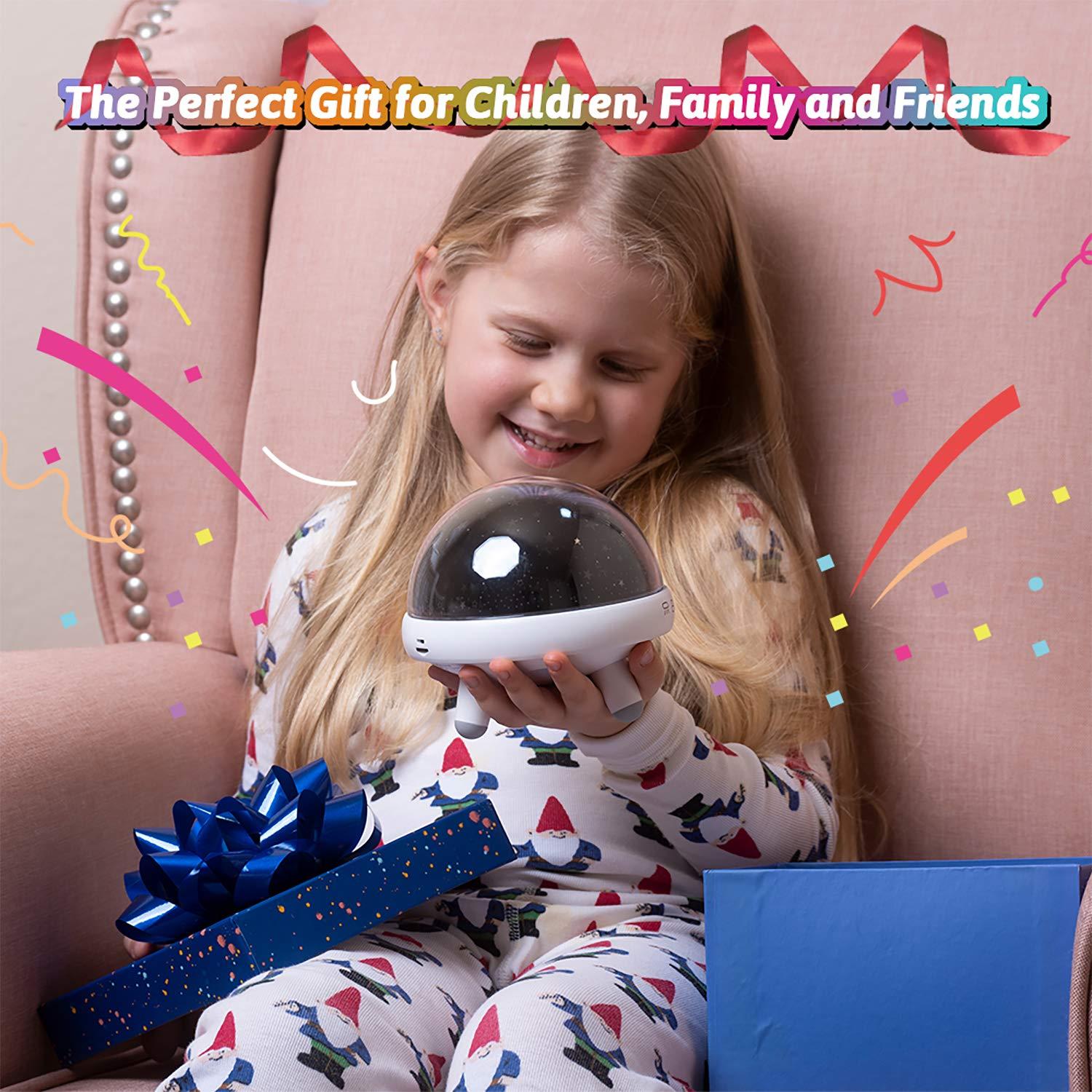 YACHANCE Night Light for Kids Room with Sound Machine Baby Night Light Star Projector White Noise Machine for Sleeping Soother Nursery Lamp 9 Natural Sounds 20 Lullabies with Remote Timer - Image 4