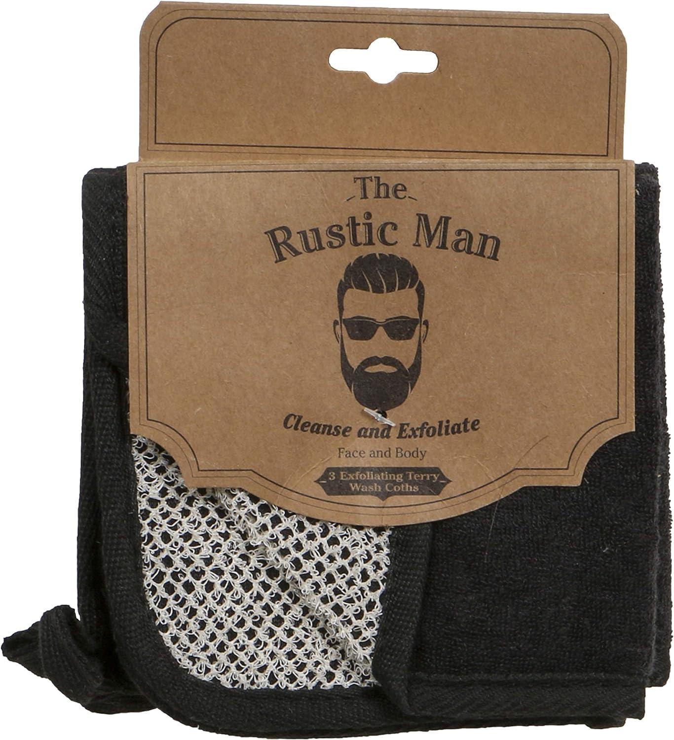 The Rustic Man Terry Wash Cloths for Face and Body, Dual-Sided Cleansing and Exfoliating Washcloths, Machine Wash, Black, 3 Count - Image 8