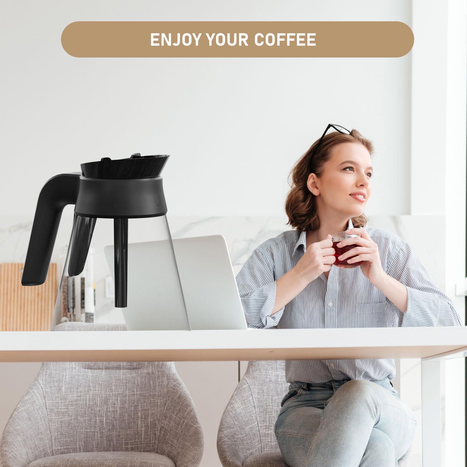6-Cups Coffee Bar Coffee Maker Carafe Replacement Pot Compatible with Ninja CF080, CF080C, CF080CCO, CF080A, CF080Z, CF080Q, CF080W, CF081, CF081C, CF082 Coffee Maker - Image 7