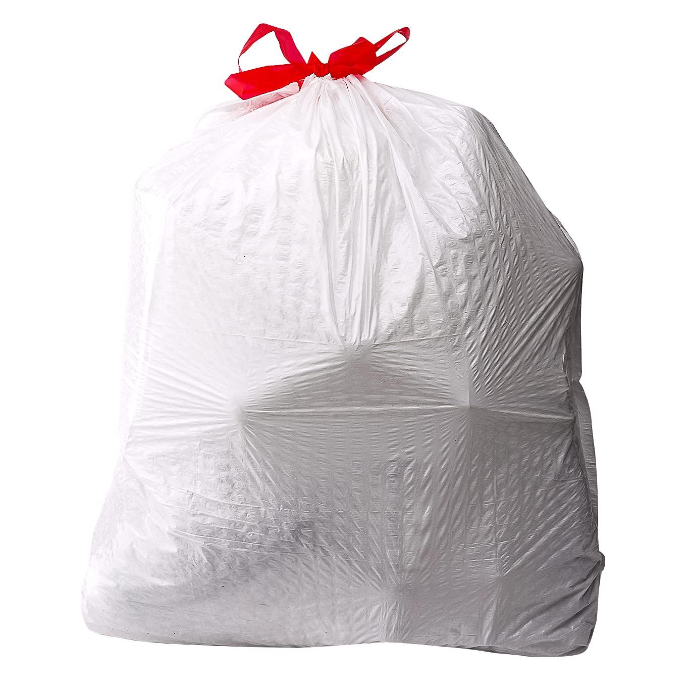Amazon Basics Flextra Tall Kitchen Drawstring Trash Bags, 13 Gallon, Unscented, 50 Count - Image 2