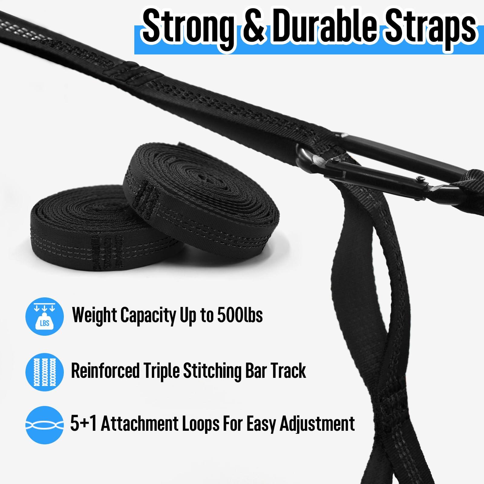 Grassman Camping Hammock Double & Single Portable Hammock with Tree Straps, Lightweight Nylon Parachute Hammocks Camping Accessories Gear for Indoor Outdoor Backpacking, Travel, Hiking, Beach - Image 5