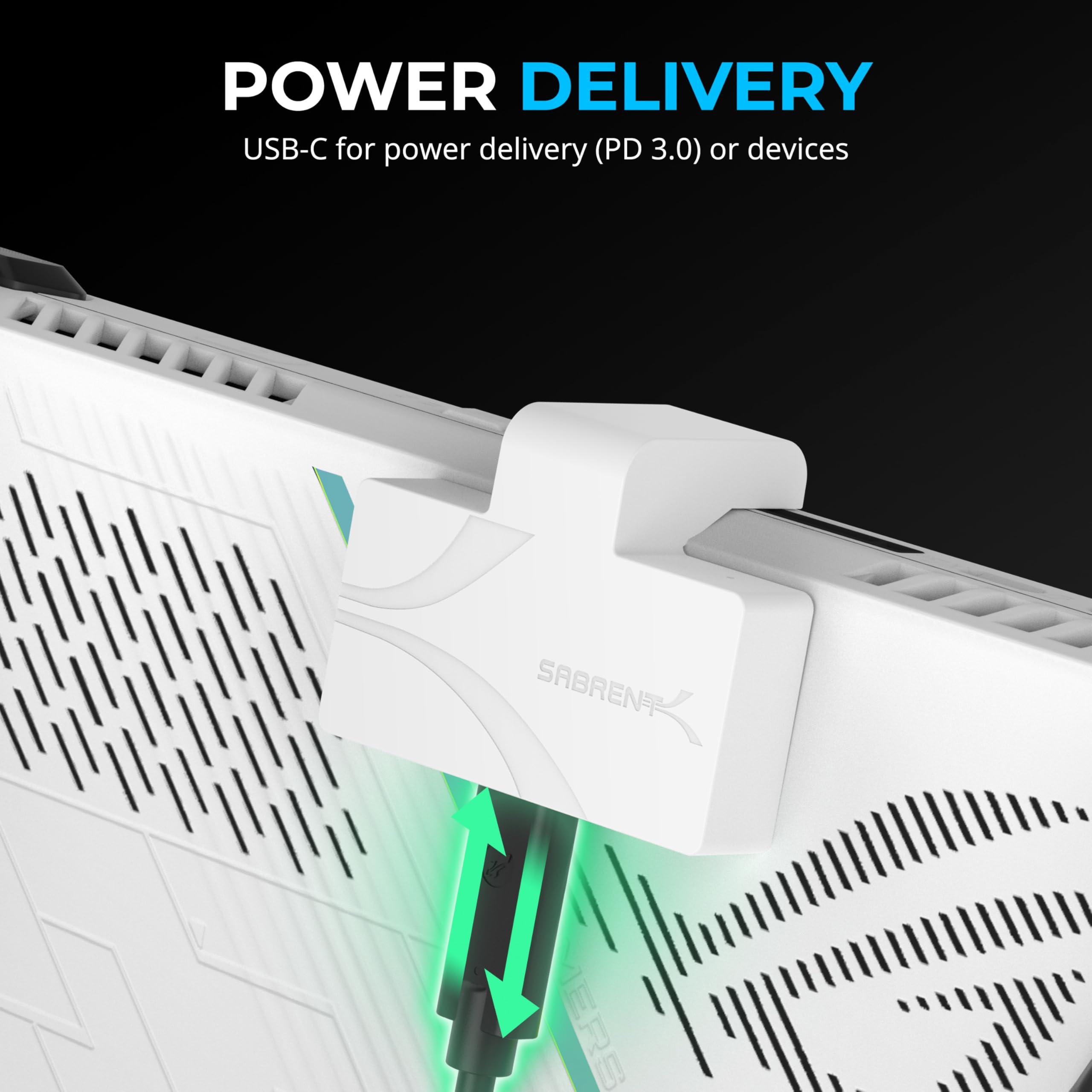 SABRENT USB Type-C 3-Port Gaming Hub for ASUS ROG Ally - Lightweight, Portable, Plug and Play, PD3.0 Charging, USB-A & USB-C Ports, Compatible with Windows, macOS, Linux (HB-ROAY) - Image 5