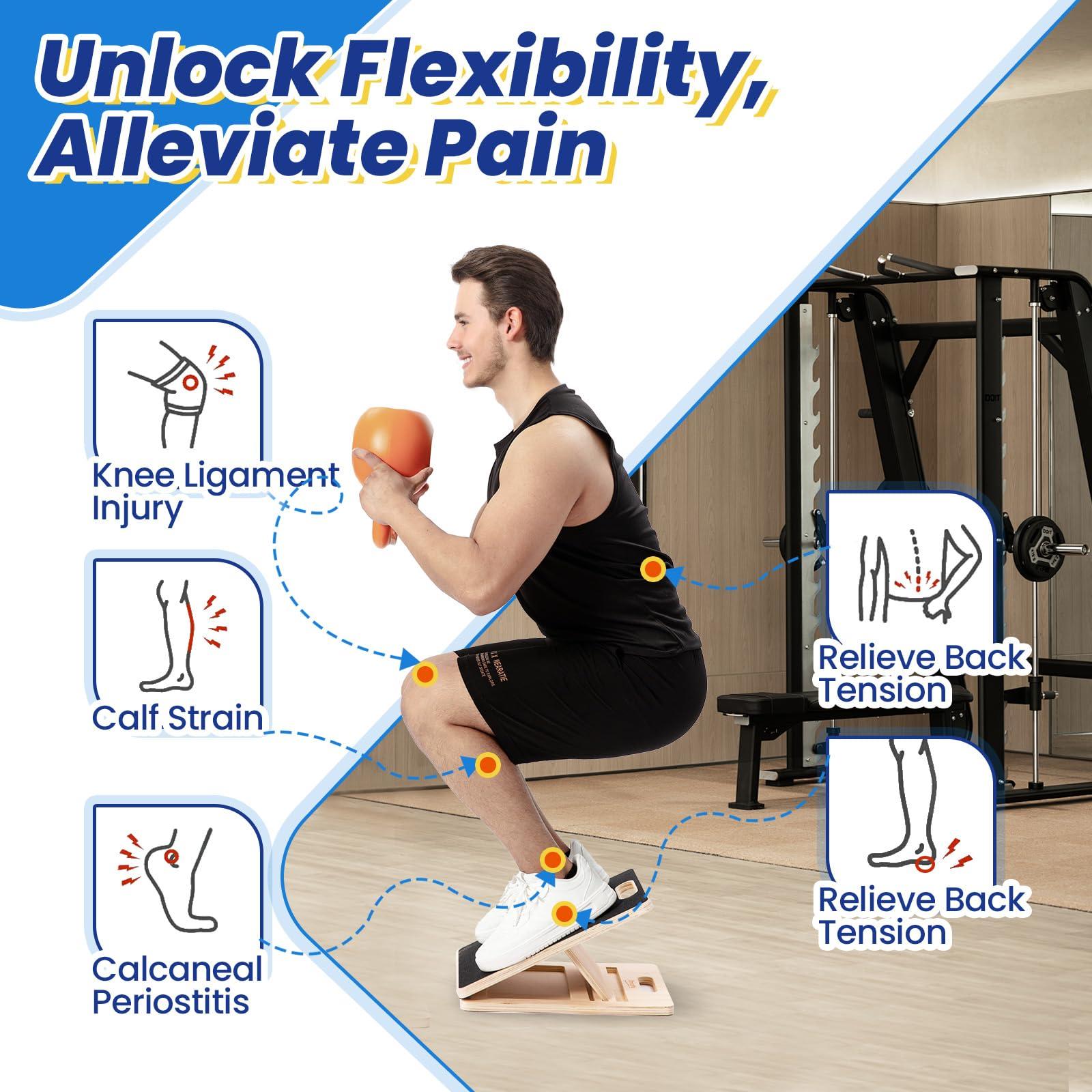 StrongPal Portable Slant Board for Calf Stretching, Portable & Heavy, Duty with Slip-Resistant Surface, Supports up to 350 lbs, Ideal for Home, Office, and Outdoor Workouts - Image 3