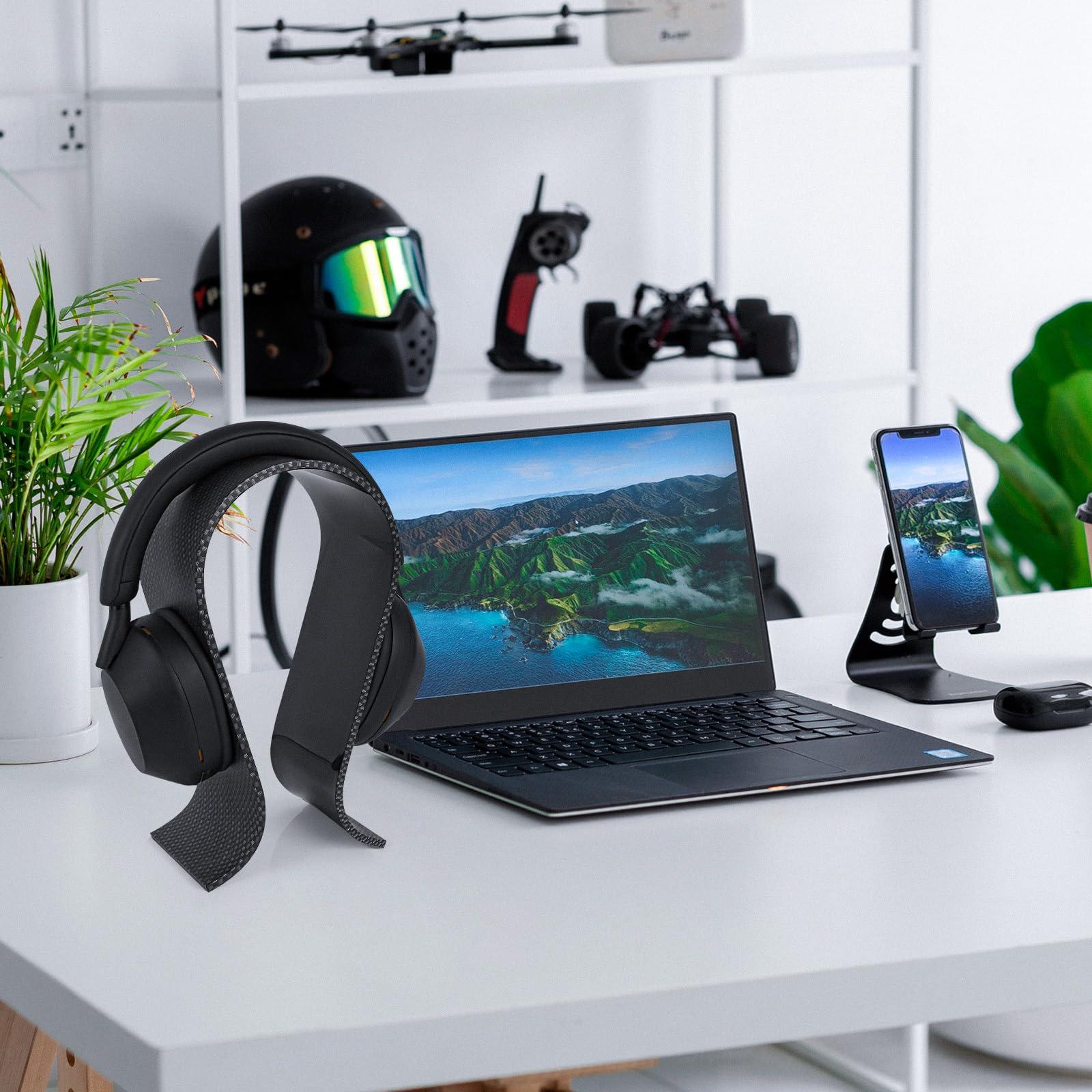 Geekria Acrylic Omega Headphone Stand for On-Ear, Over-Ear Headphones, Gaming Headset Stand, Desk Display Hanger Compatible with Sony WH-1000XM6, WH-1000XM5, Beats Solo 4, Studio Pro (Black) - Image 6