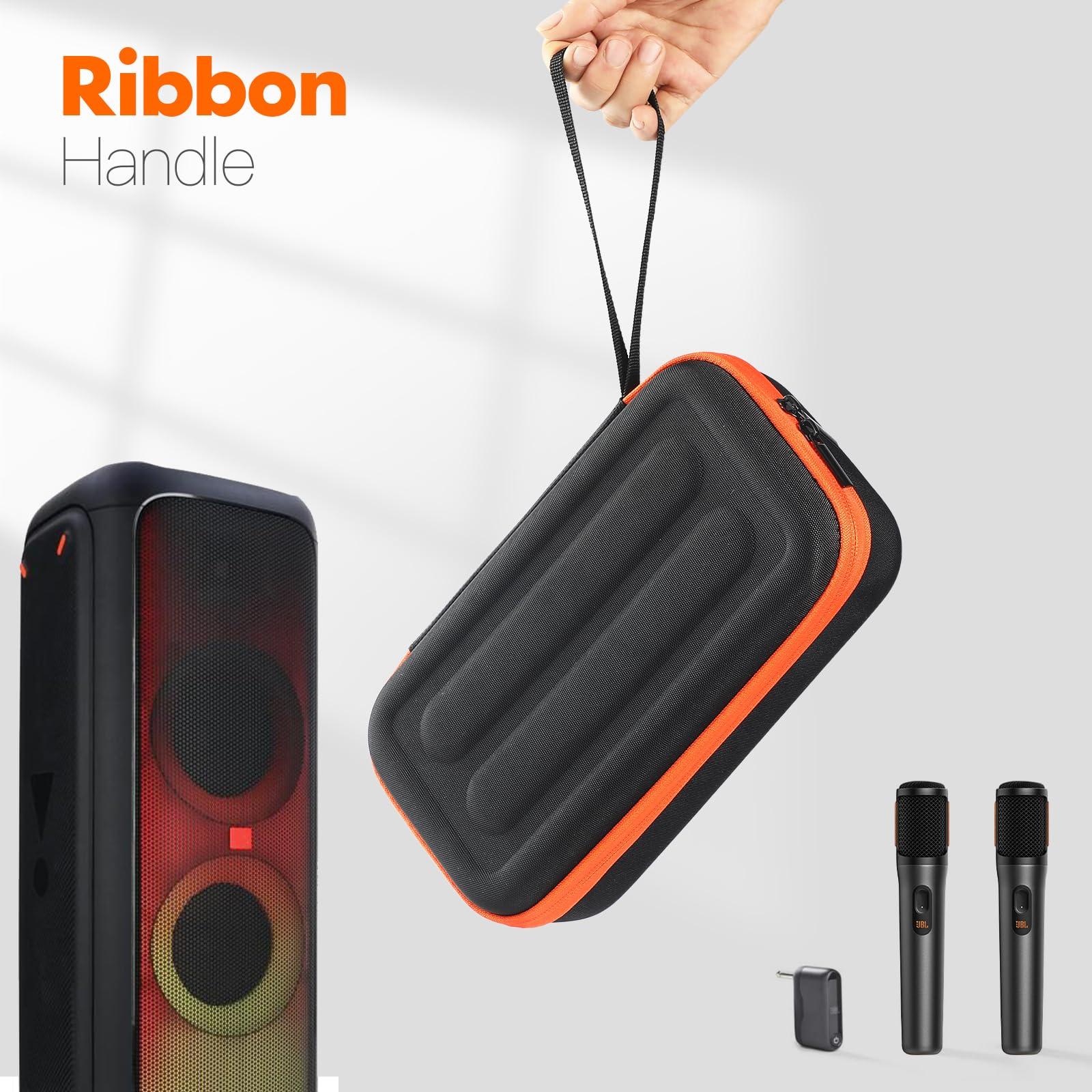 XBERSTAR Microphone Case for JBL Partybox Encore, Portable Organizer, Dual Mic Travel Case, Battery Version - Image 6