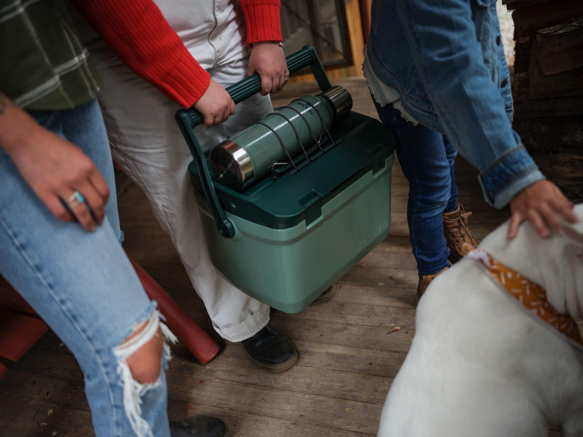 Stanley Adventure Outdoor Cooler 16 qt | Heavy Duty Outdoor Camping Cooler with Easy Carry Top Handle | 36 Hour Cooling Ice Chest for 21 Cans| BPA-Free | Stanley Green - Image 8