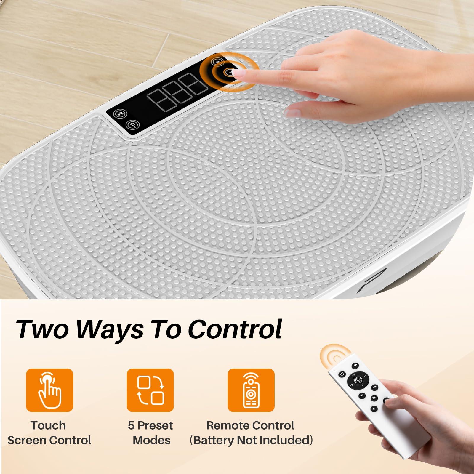 Vibration Plate Exercise Machine - Bluetooth Music & 400LBS Capacity Vibration Plate for Lymphatic Drainage & Weight Loss with 99 Speed Levels, Whole Body Vibration Plate for Home Fitness - Image 2