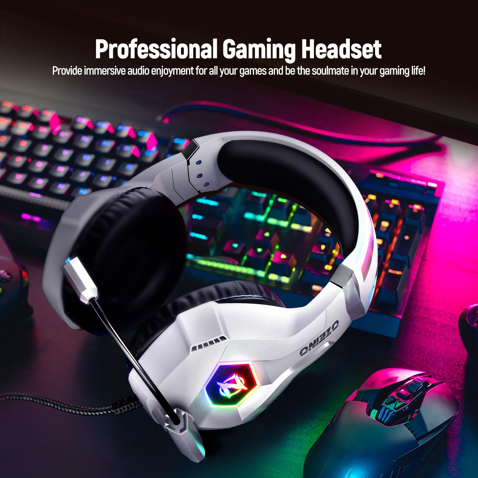 Ozeino Gaming Headset for PC, Ps4, Ps5, Xbox Headset with 7.1 Surround Sound, Gaming Headphones with Noise Cancelling Mic, Over Ear Headphones for Switch, GEM Box, Atari 2600 System, Sega Game Gear - Image 6