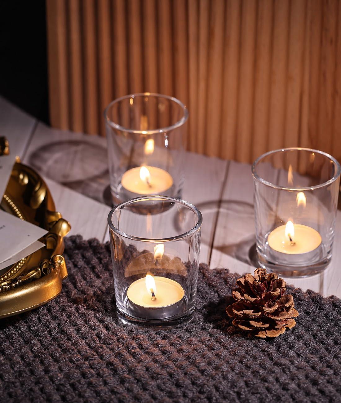 Letine 36Pcs Votive Candle Holders-Clear Glass Tea Light Candle Holders-Glass Votive Candle Holder Bulk for Wedding Centerpieces/Home Table Decor/Propose/Christmas and Thanksgiving - Image 6
