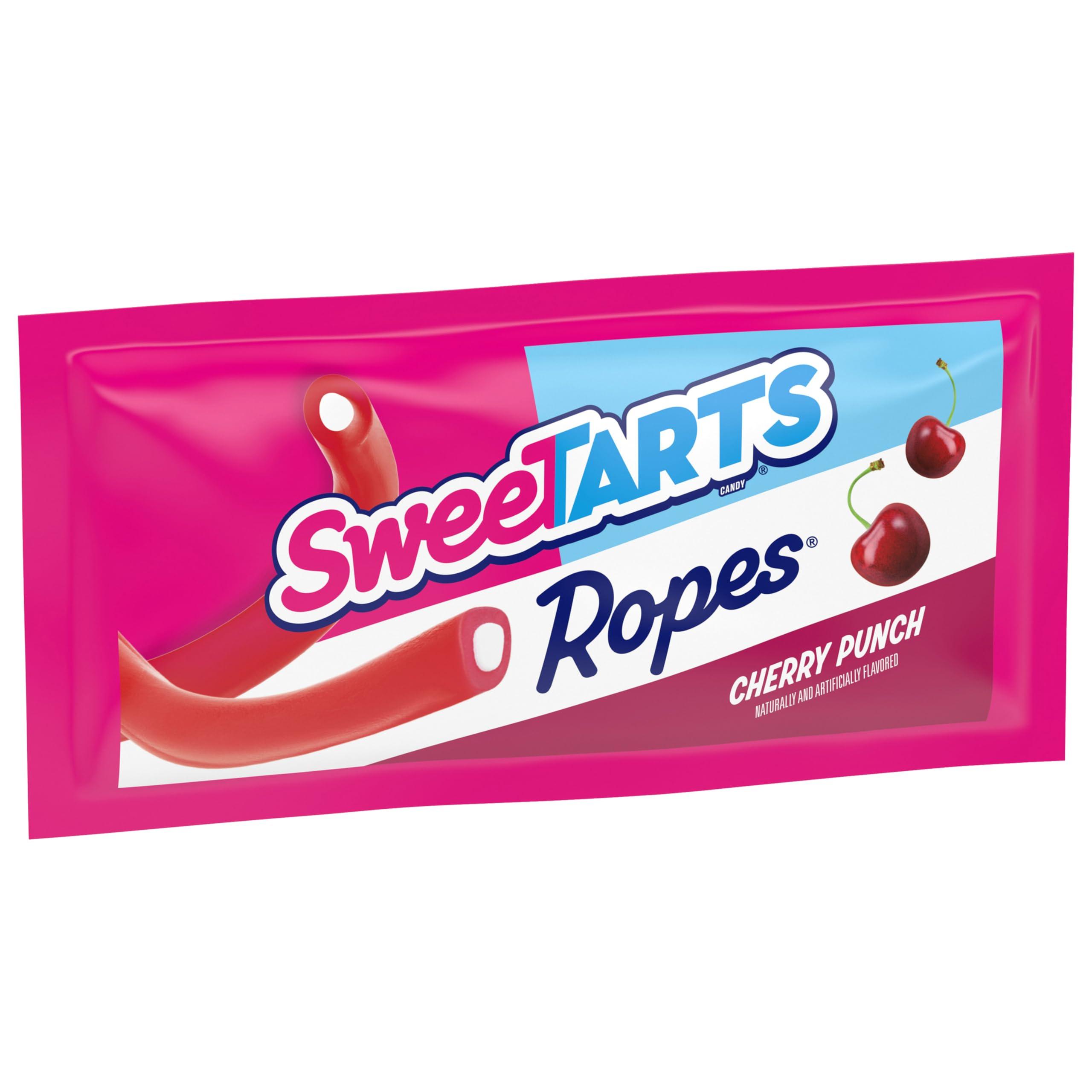 SweeTARTS Ropes Candy, Variety Mix, Cherry Punch, Twisted Rainbow Punch, Tangy Strawberry, Soft and Chewy, 15 oz - Image 5