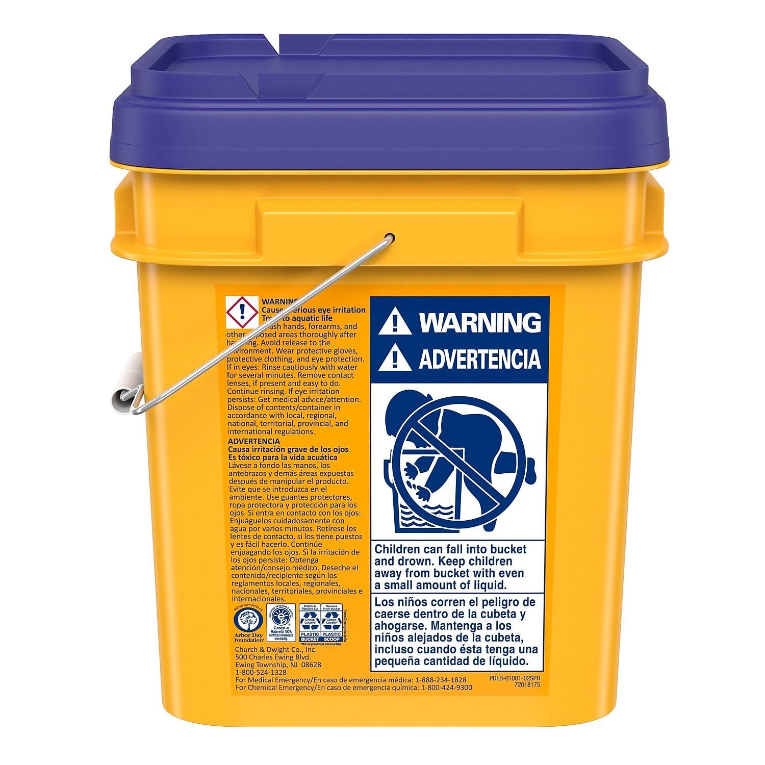 Arm & Hammer 33200-01001 Powder Laundry Detergent, Crisp Clean, 18lb Pail - Image 2