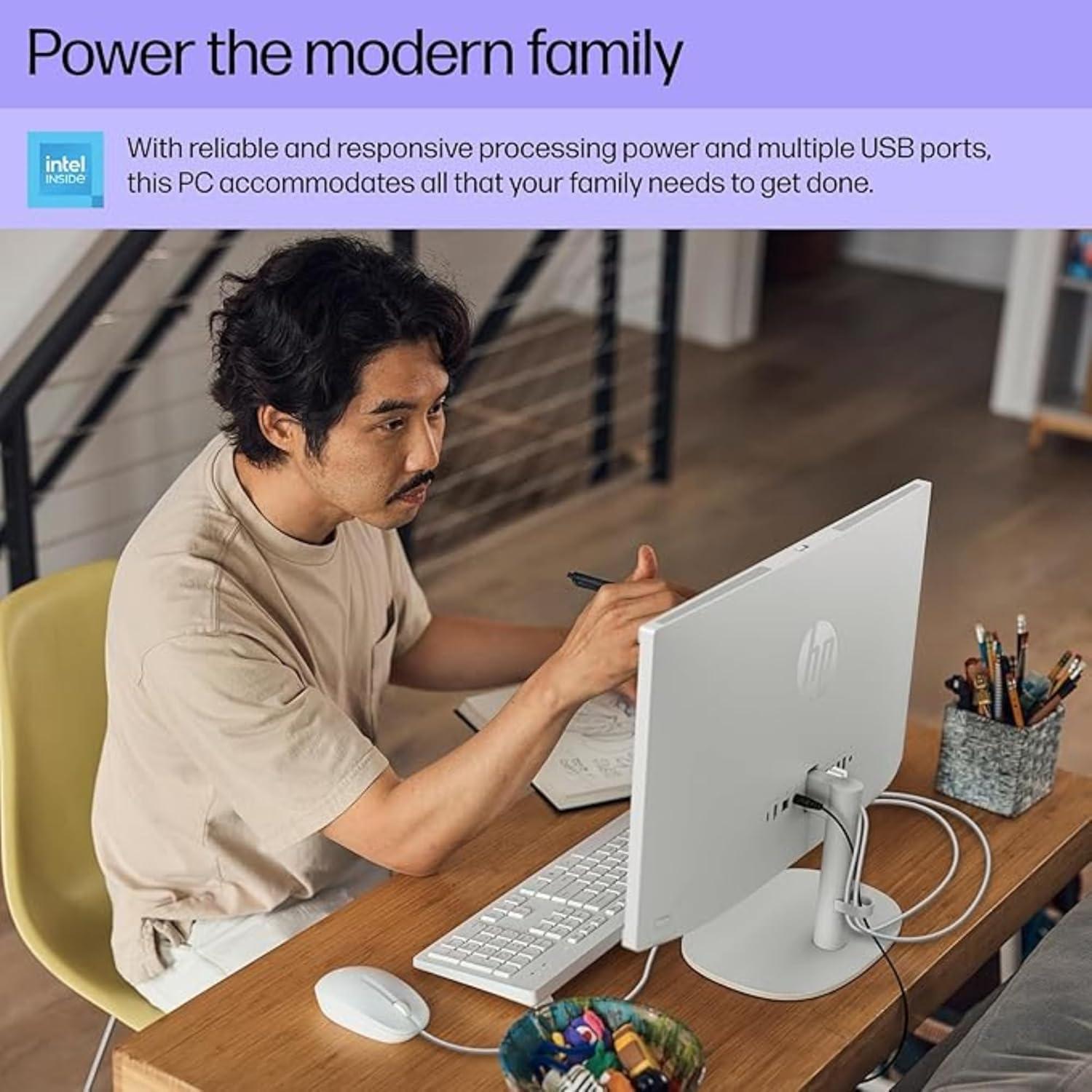 HP 22 inch All-in-One Desktop PC • The New Version and Look • Microsoft Office License Included • 32 GB RAM • 1 TB PCIe SSD • FHD Display • Intel Celeron Processor • Windows 11 Pro - Image 4