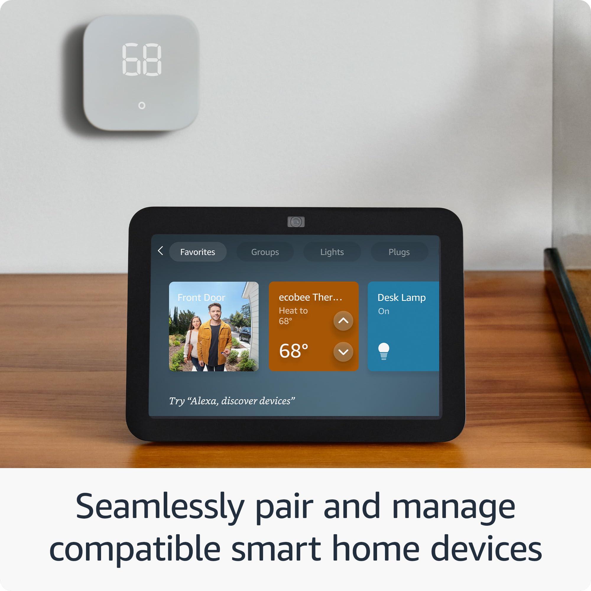 Amazon Echo Show 8 (newest model), With Spatial Audio, Smart Home Hub, and Alexa, Charcoal - Image 4