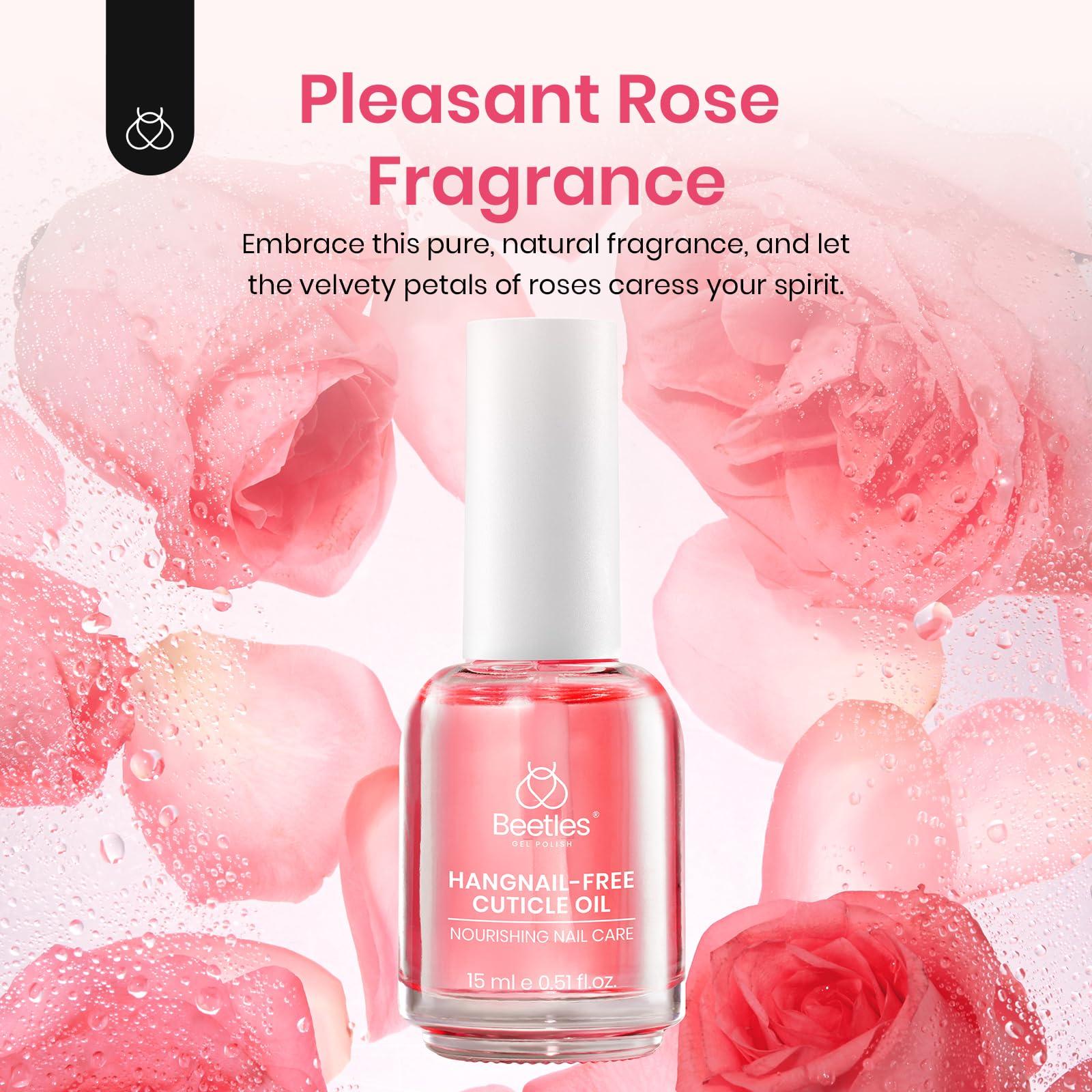 Beetles Cuticle Oil for Nail & Cuticle Care, 15ml Natural Rose Smell Oil with Vitamin E Nourish Condition Dry Stronger Nails SPA & Hand Manicure DIY Salon Needs Gifts for Her Women - Image 4