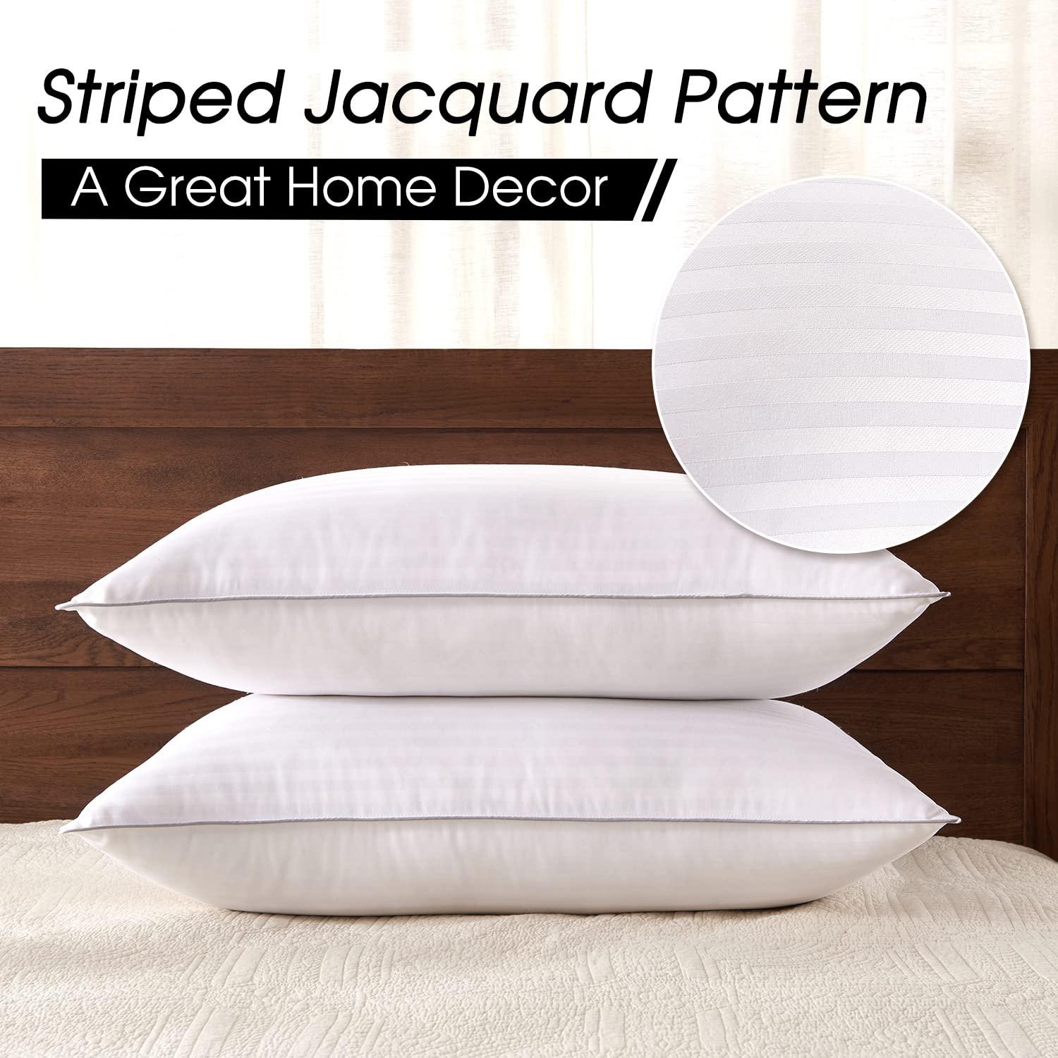 Basic Beyond King Size Bed Pillow - 2 Pack Hotel Collection Super Soft Down Alternative Pillow for Sleeping, 20x36 Inches - Image 2