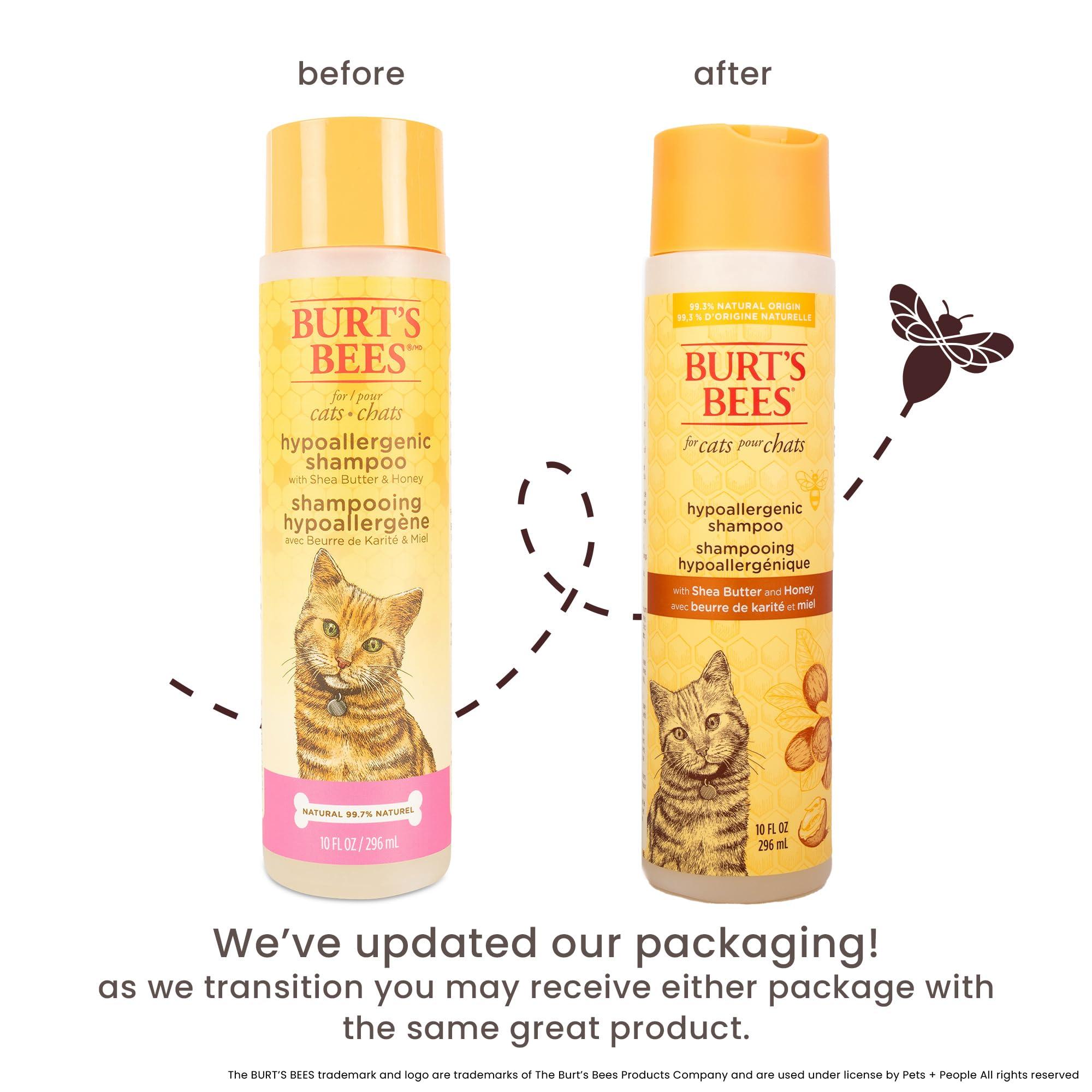 Burt's Bees for Pets Hypoallergenic Shampoo for Cats with Shea Butter and Honey, 99.7% Natural Origin Formulas, Pet Shampoo for Cats, Gentle Cat Shampoo, Cat Shampoo for Itchy Skin, 10 oz - Image 4
