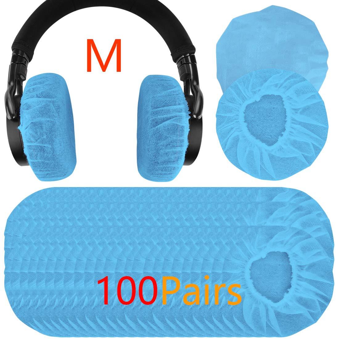 Geekria 100 Pairs Disposable Headphones Ear Cover for Bose QC45, Sony MDR-7506, WH-1000XM6, Beats Studio PRO, Soundcore Anker Life 20, Hygienic Ear Cushion Protector (M/Blue) - Image 8
