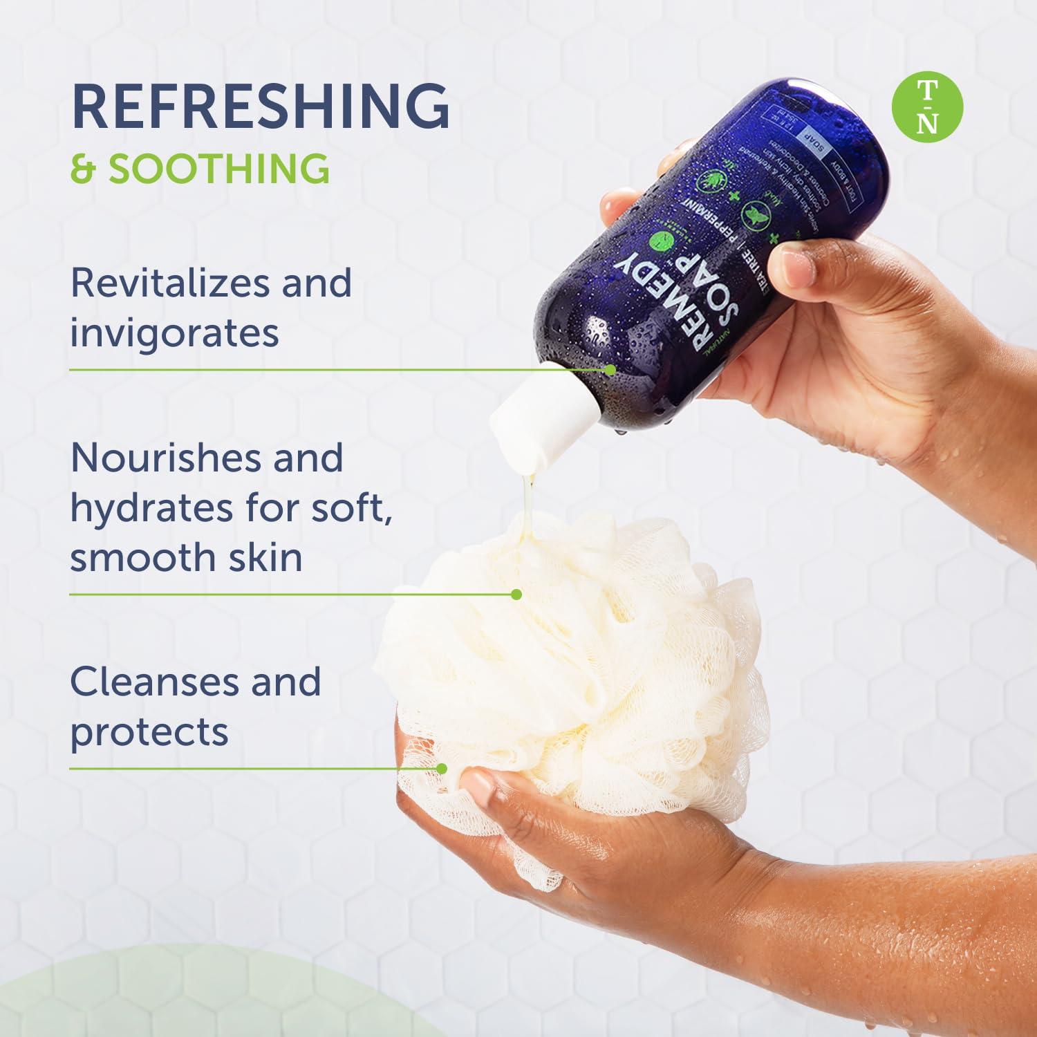 Truremedy Naturals Remedy Tea Tree Oil Body Wash - 12 oz Refreshing Cleanser for Skin and Scalp with Tea Tree, Peppermint, and Aloe - Invigorating Soap Body Wash - Image 6