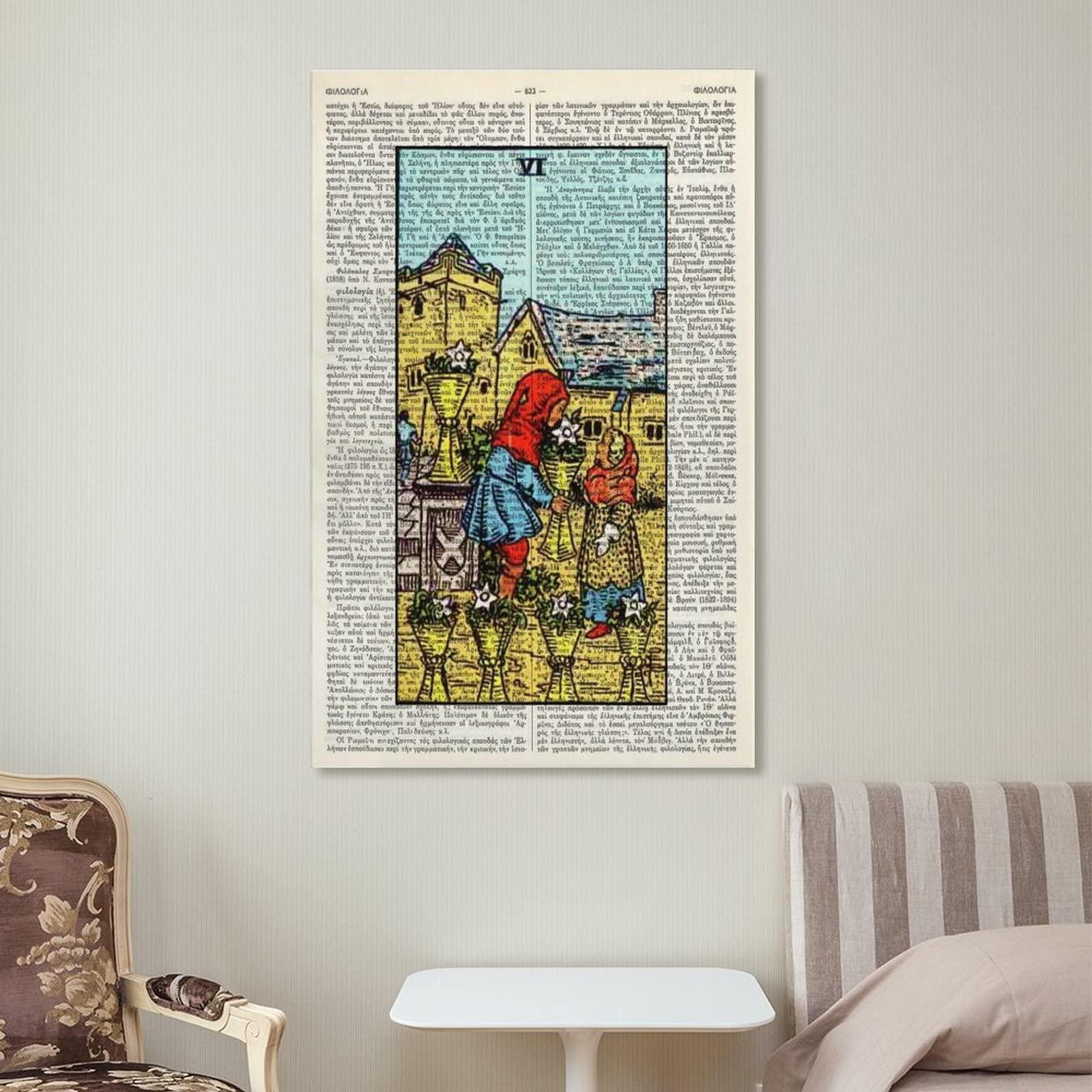 Six Cups Tarot Art Print Poster Tarot Gift Minor Arcana Poster Decorative Painting Canvas Wall Art Living Room Posters Bedroom Painting 12x18inch(30x45cm) - Image 7